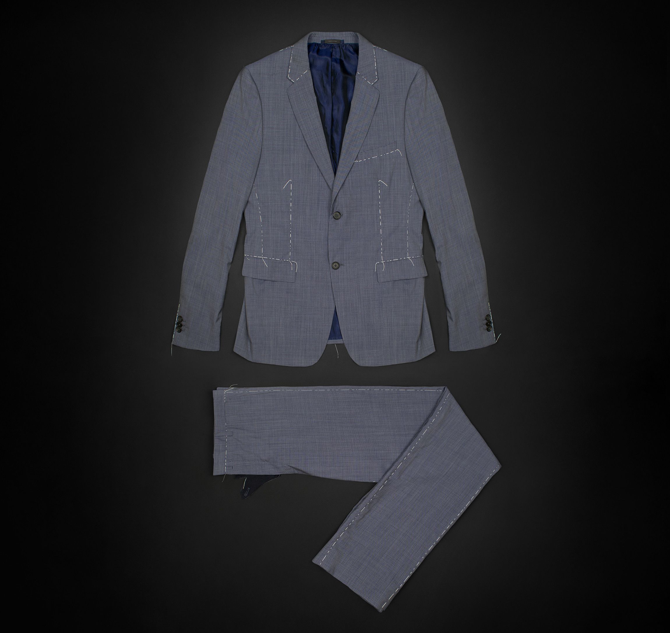 image of Jil Sander x Raf Simons 2 Pcs Contrast Stitch Suit (Blazer + Pants), Iconic, Men's (Size Large)