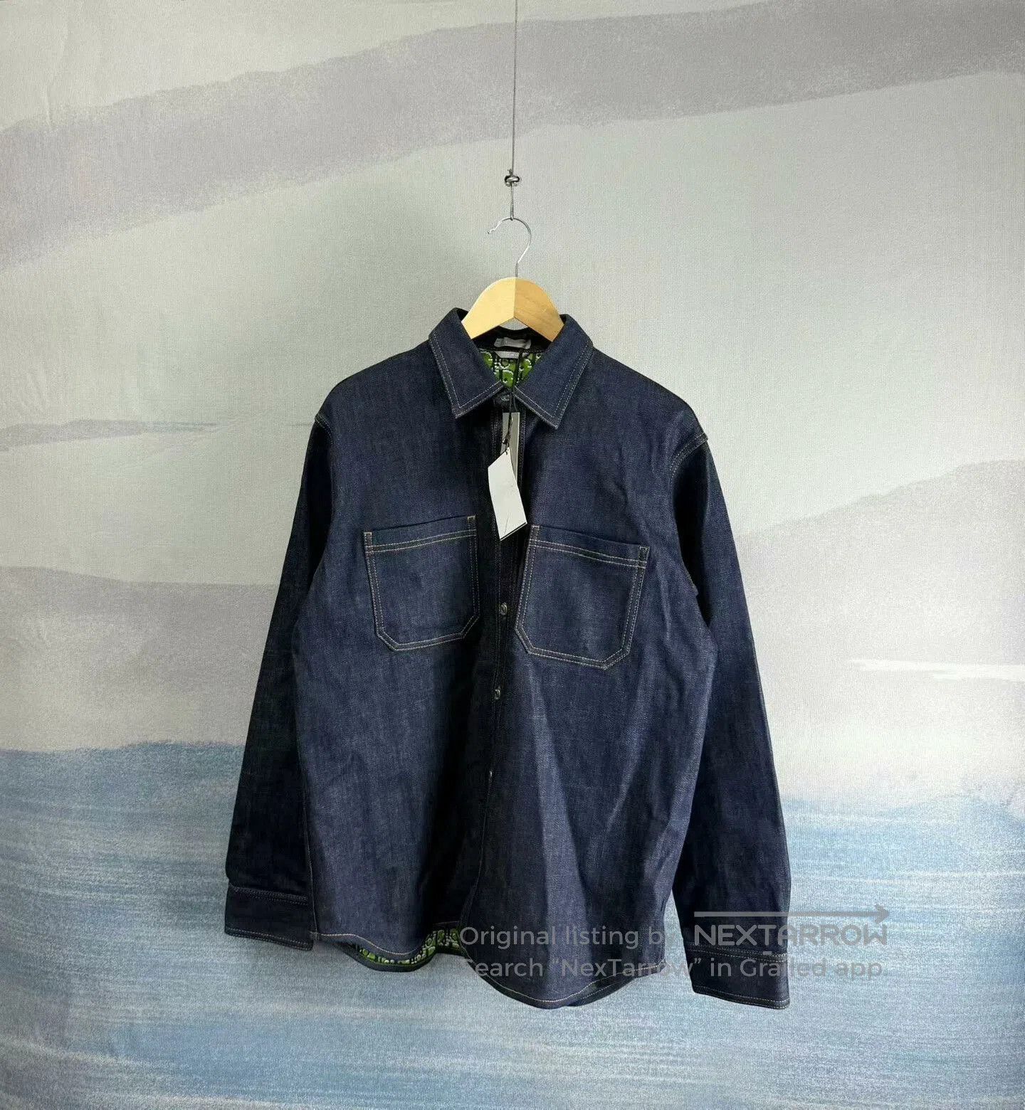 Dior Dior Deep Blue Denim Button-Up Shirt. Size US M / EU 48-50 / 2 - 1 Thumbnail