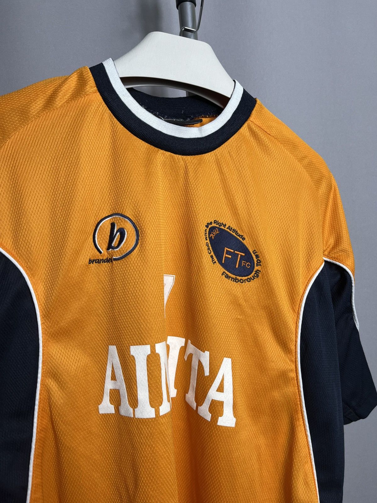 Vintage Branded 2003 2004 Farnborough FC away orange steve watson #7 Size US XL / EU 56 / 4 - 7 Thumbnail