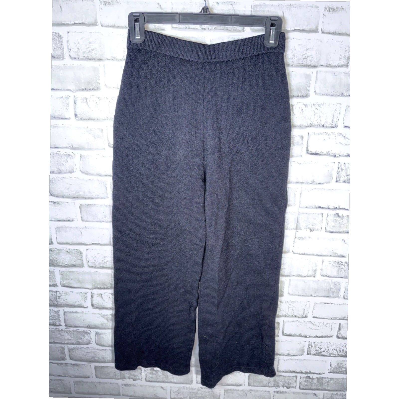 St. John St John Basics Wool Santana Knit Straight Leg Pants Black Womens Size 2 USA Size 26" / US 2 / IT 38 - 6 Thumbnail