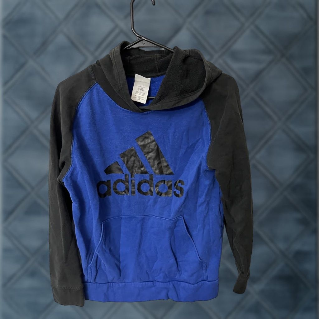 Adidas Adidas Hoodie Boys L Blue Black Zip Hooded Sweatshirt Shirt? Size US L / EU 52-54 / 3 - 1 Thumbnail