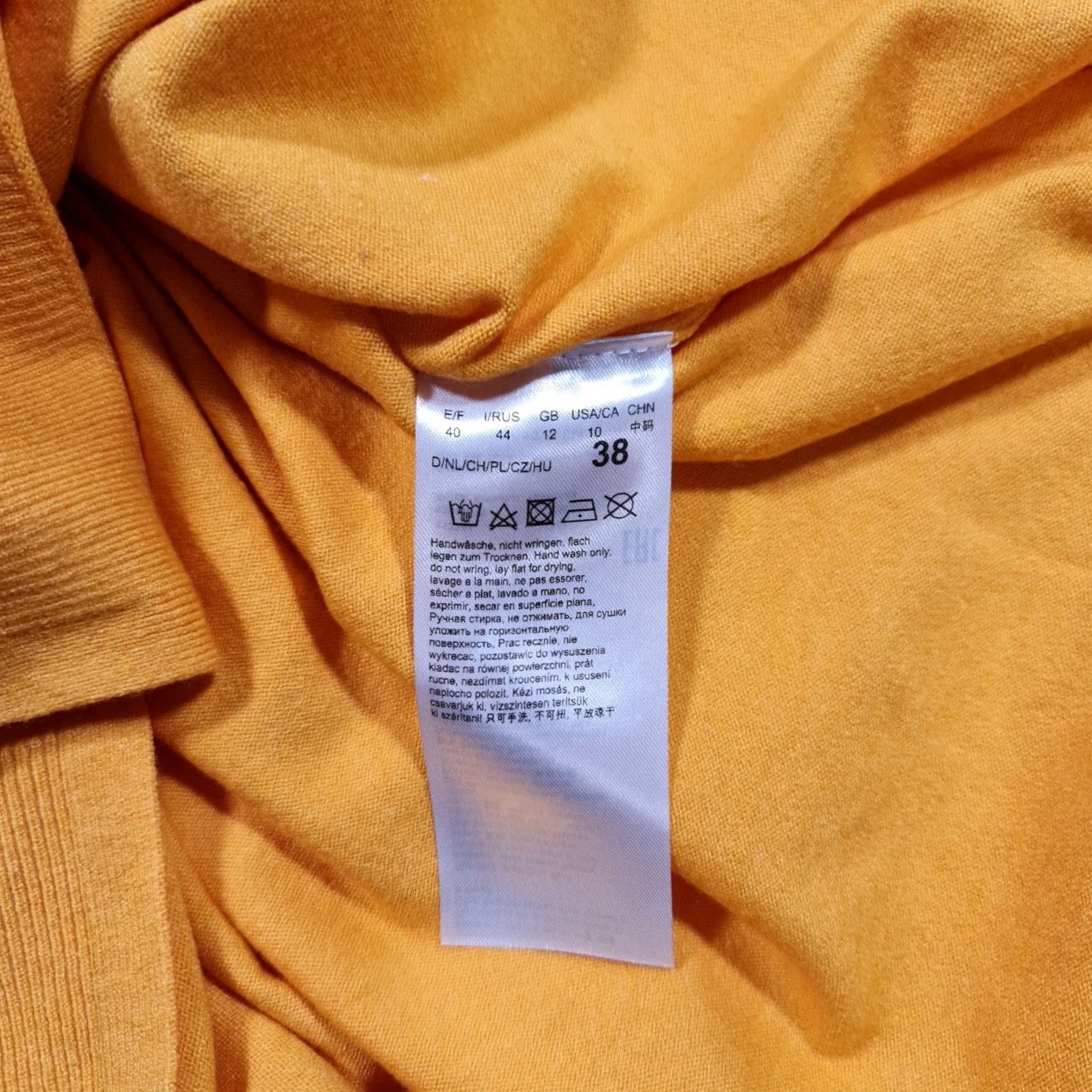 CO Betty & Co Womens Jumper Yellow 12 UK Long Sleeve Mock Neck Knit Pullover Top Size XL / US 12-14 / IT 48-50 - 8 Thumbnail