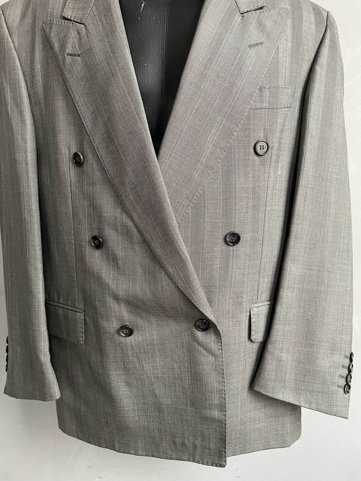 Yves Saint Laurent YSL Grey Oversized Jacket blazer double breasted y2k archive Size US L / EU 52-54 / 3 - 2 Thumbnail
