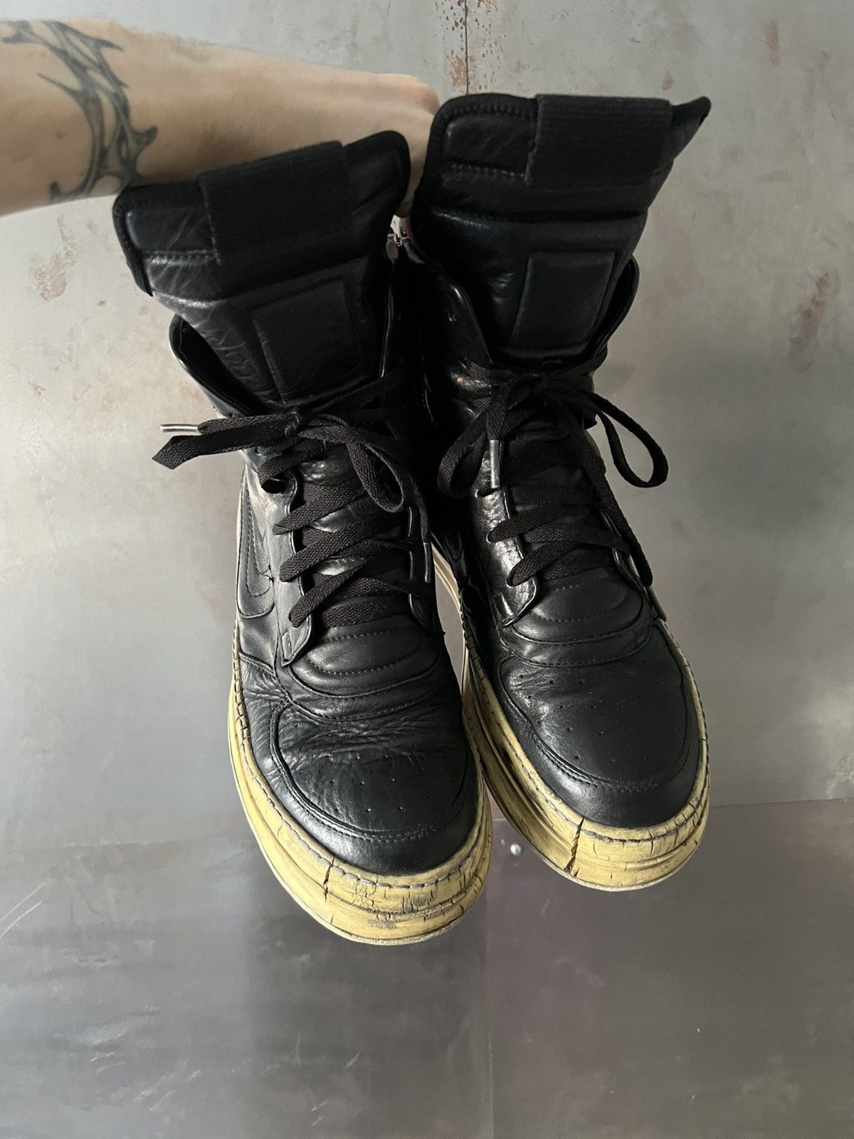 Rick Owens Rick Owens Black Leather Dunks EU45 Size US 12 / EU 45 - 3 Thumbnail