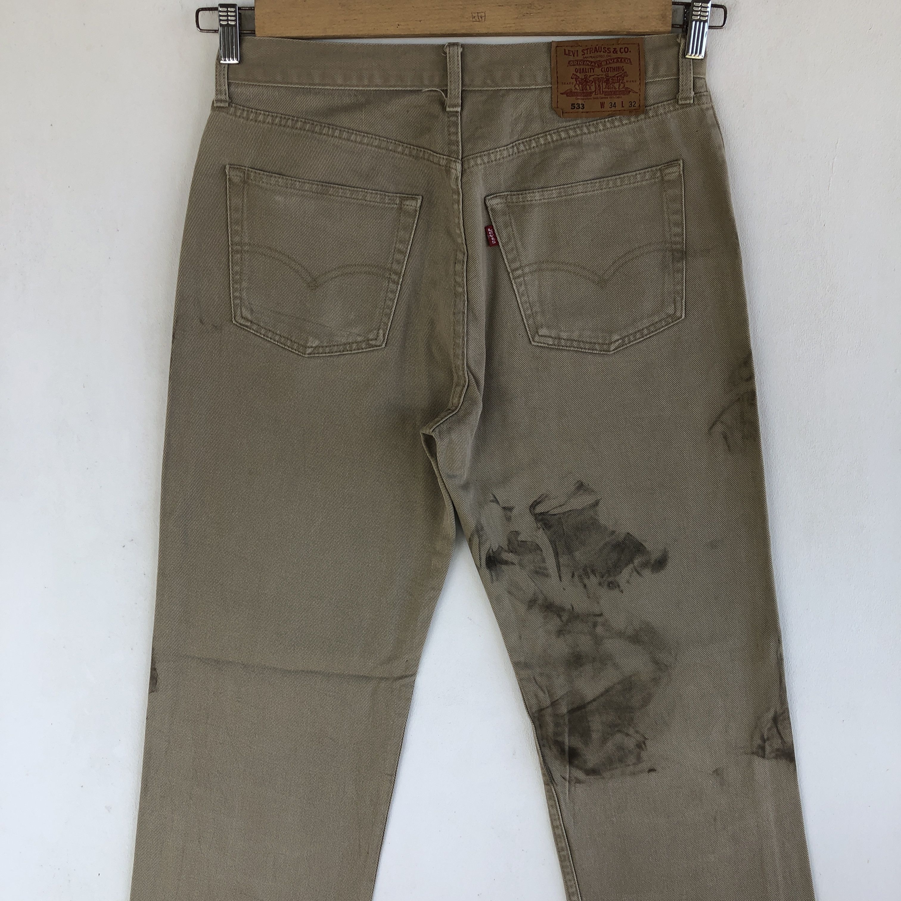 Levi's Vintage Y2K Dirty Levis Brown Jeans Levi's 533 Denim Size US 30 / EU 46 - 4 Thumbnail