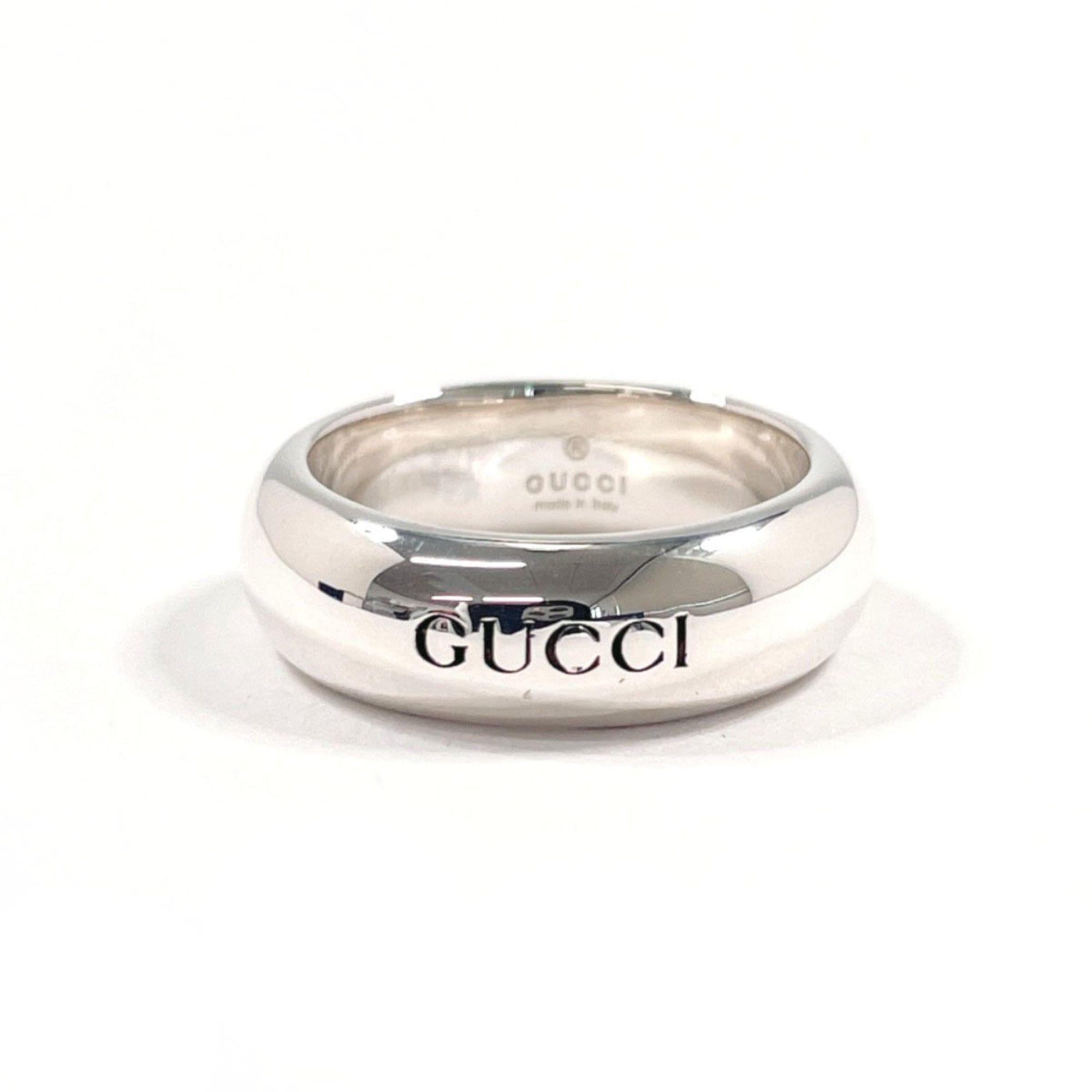 Gucci GUCCI logo ring, sterling silver (925), size 10, silver, women's. Size ONE SIZE - 1 Thumbnail