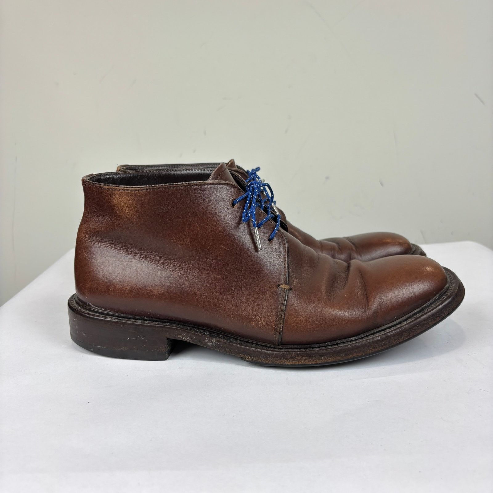Prada Prada Brown Square Toe Chukka Leather Boots Men's 7 Size US 7 / EU 40 - 3 Thumbnail