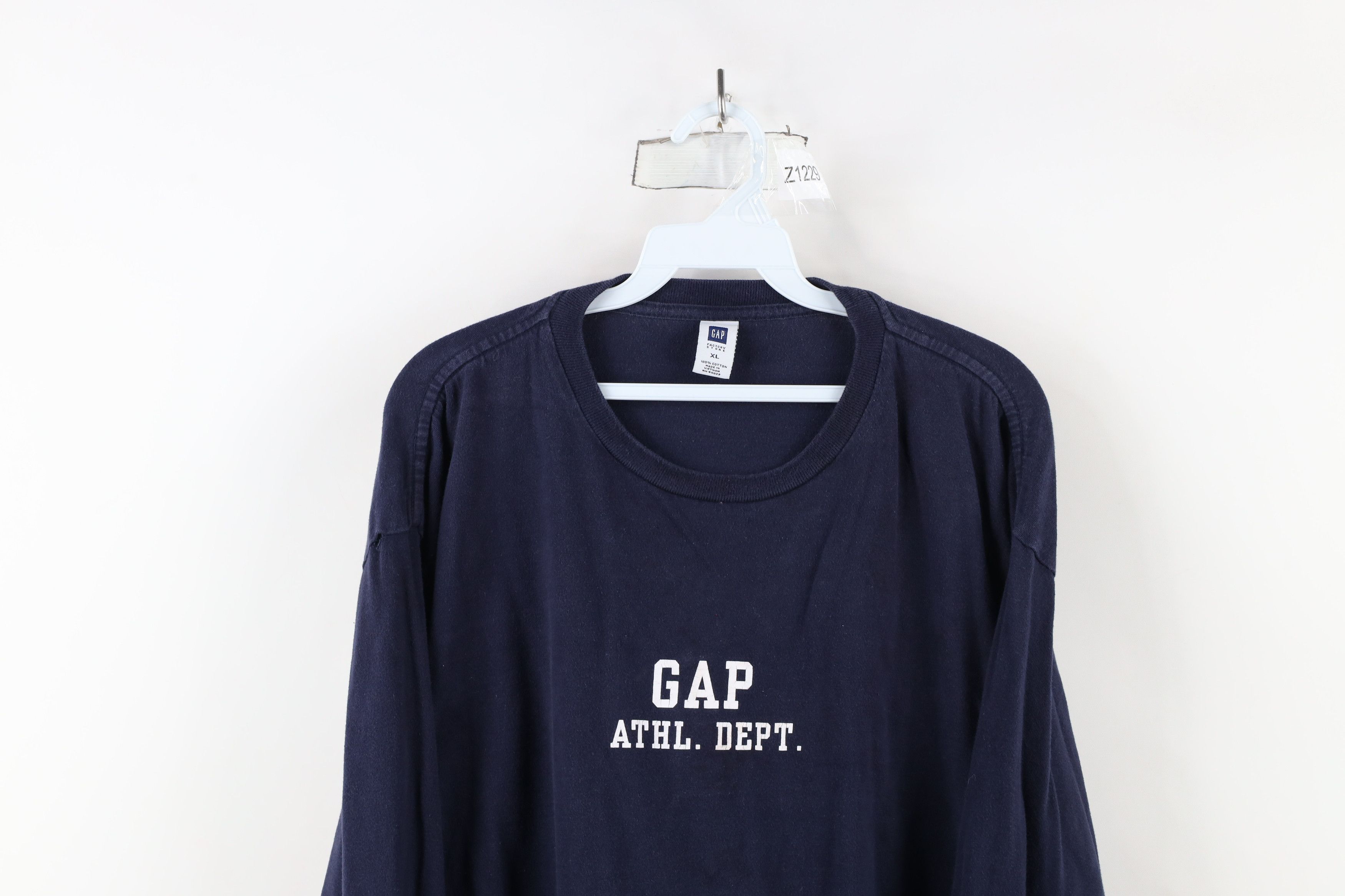 Gap × Vintage Vintage Gap Spell Athletic Department Long Sleeve T-Shirt Size US XL / EU 56 / 4 - 2 Thumbnail