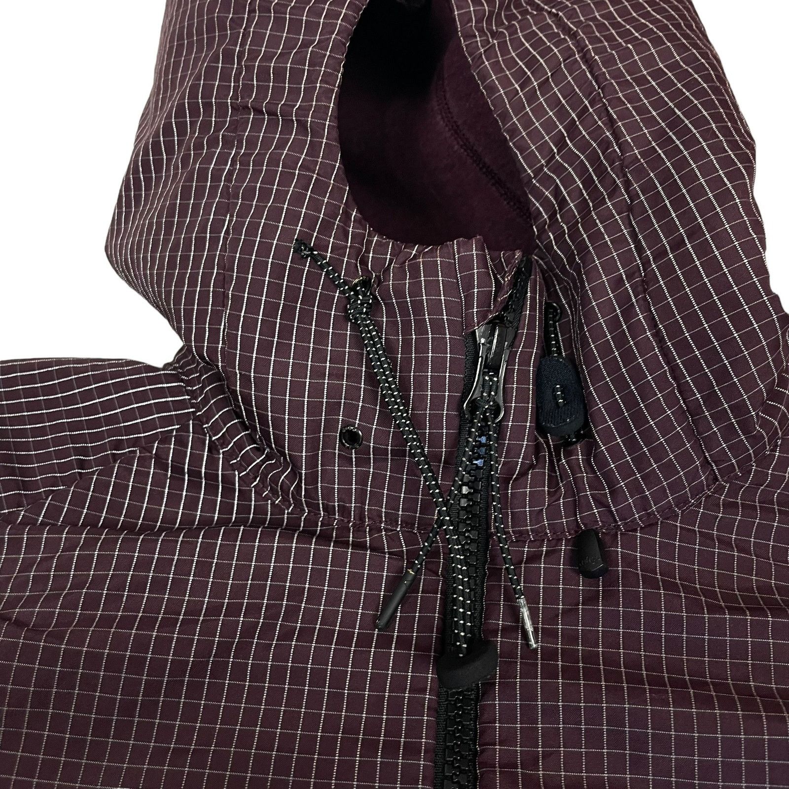Nike Nike Tech Men's Burgundy Cotton Full Zip Windrunner Hoodie M Size US M / EU 48-50 / 2 - 2 Thumbnail