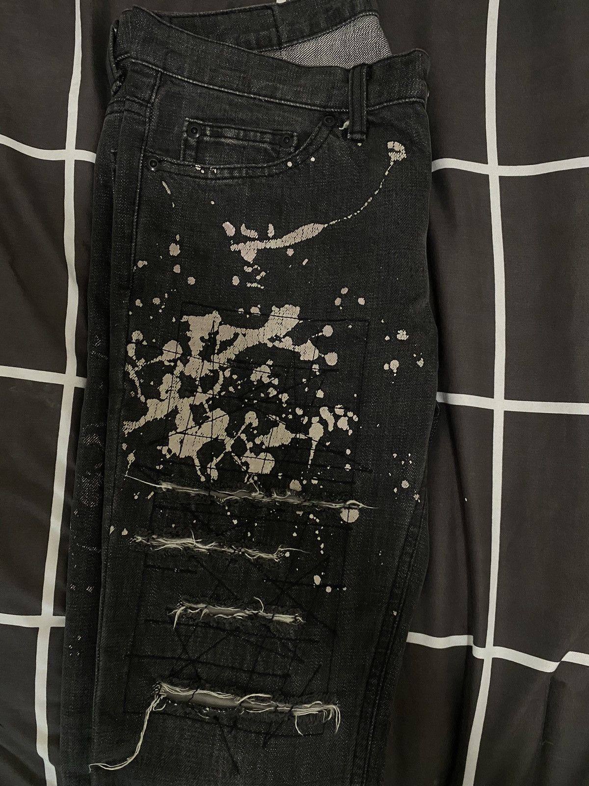 Hysteric Glamour × Japanese Brand Hysteric glamour paint splatter denim Size US 29 - 3 Thumbnail