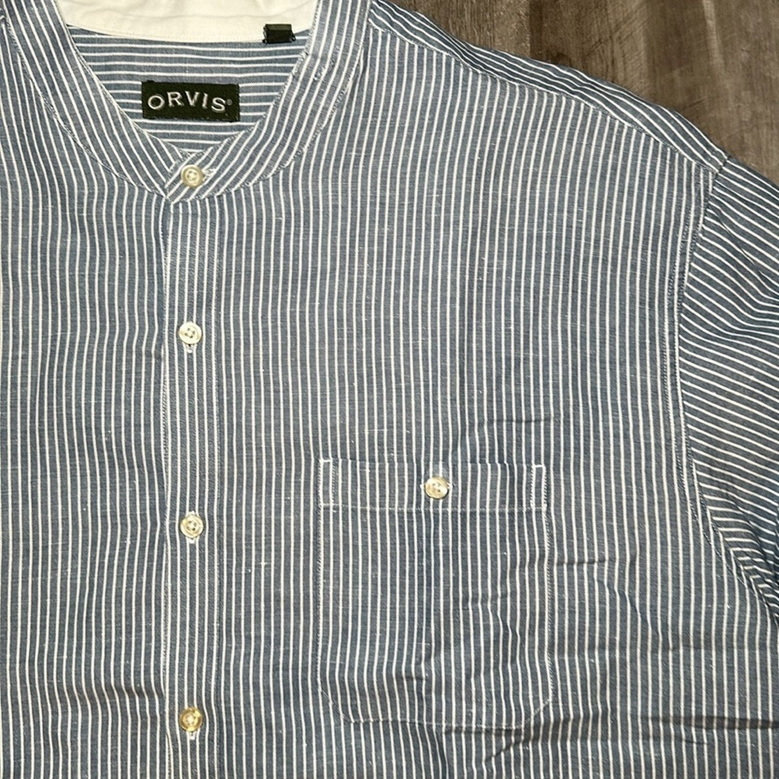 Orvis Orvis Frontier Collar Linen Blend Long Sleeve - 2XL Size US XXL / EU 58 / 5 - 5 Thumbnail
