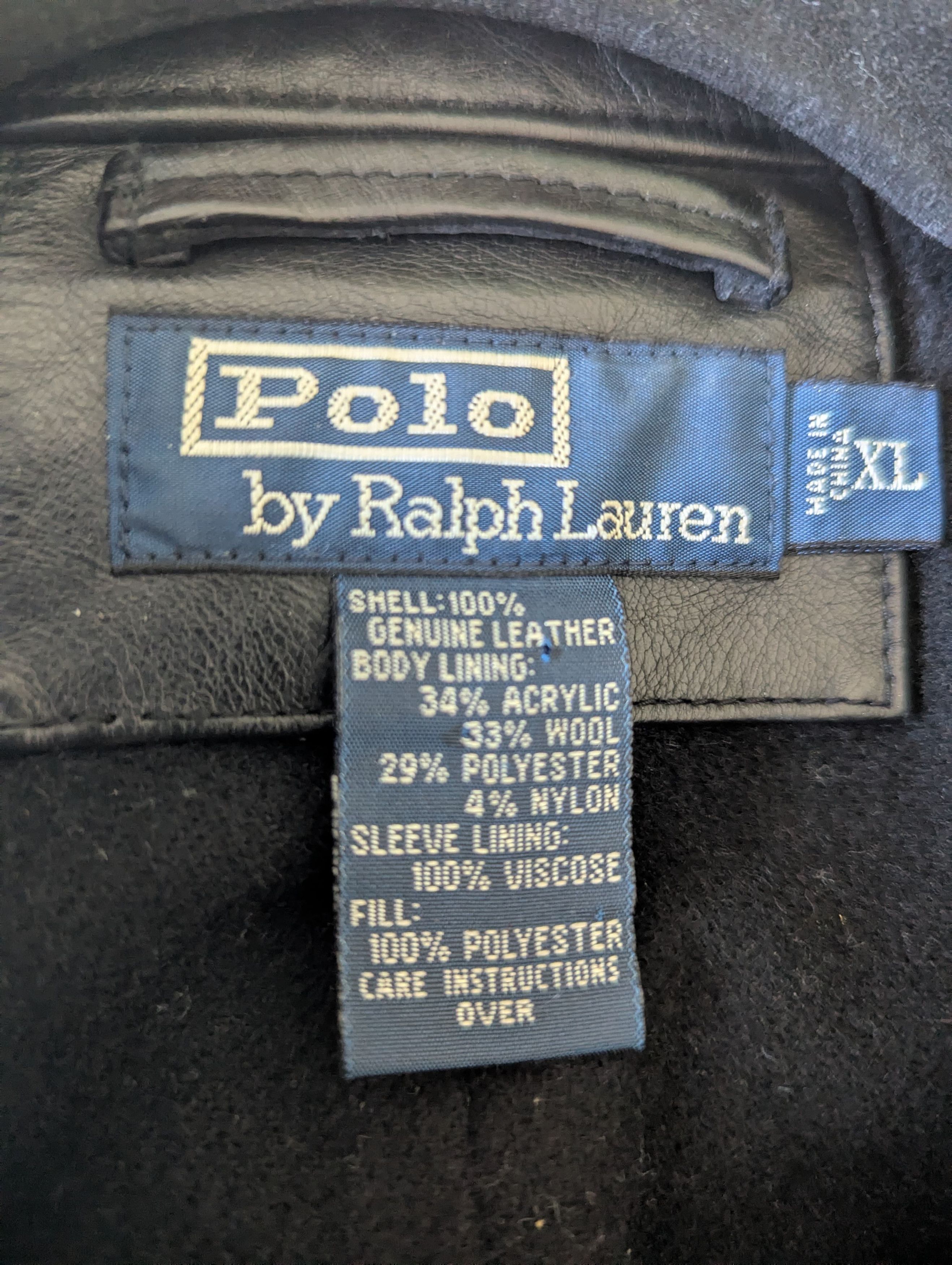 Polo Ralph Lauren Vintage Heavy Leather Coat Size US XL / EU 56 / 4 - 3 Thumbnail