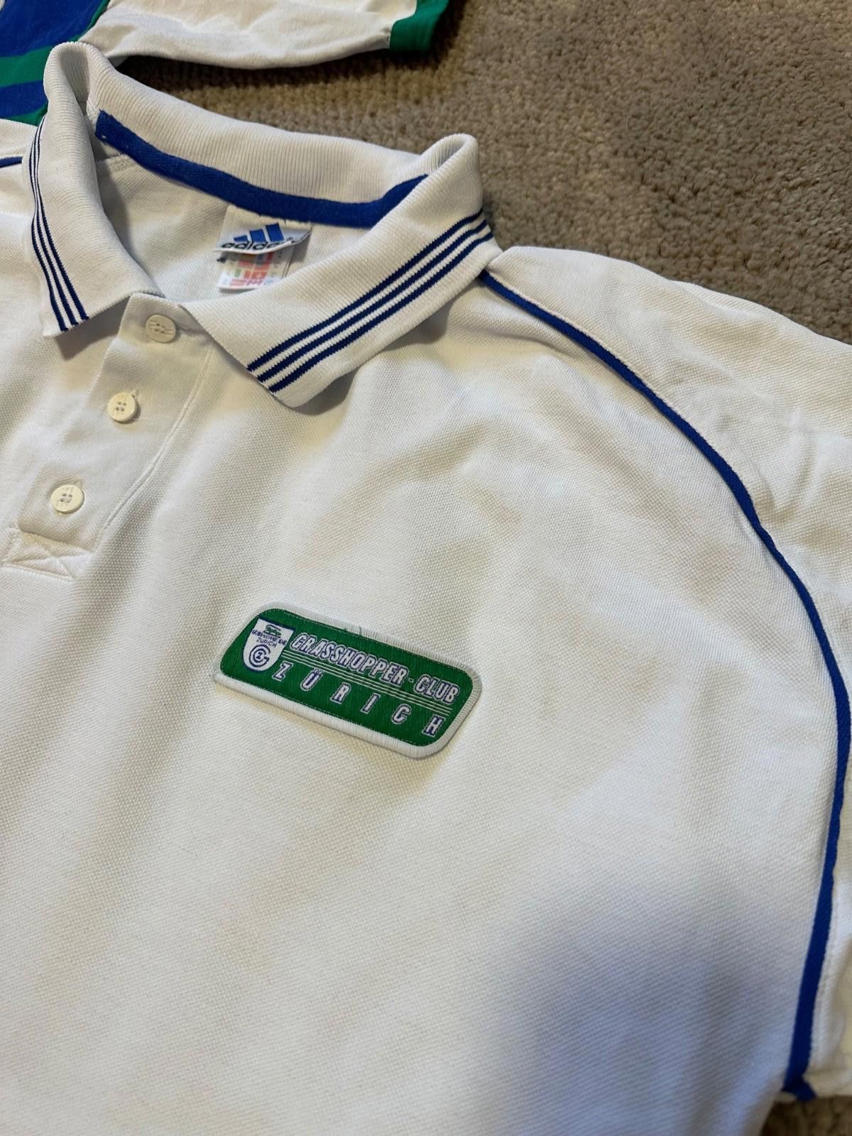 Adidas Vintage Glasshopper Club Zurich Football Polo Shirt Sz XL Size US XL / EU 56 / 4 - 4 Thumbnail