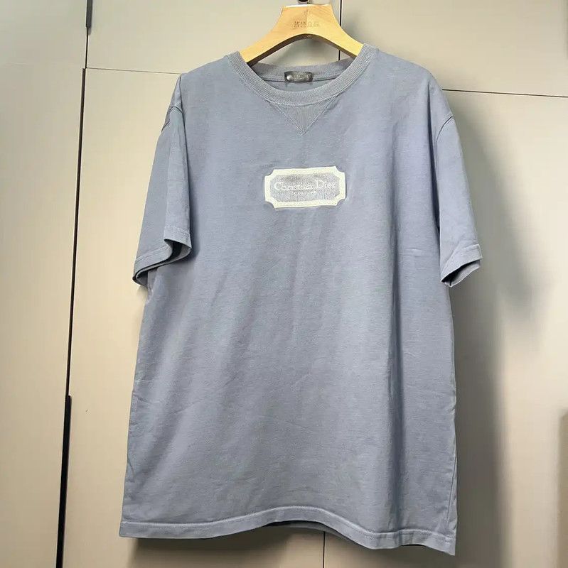 Dior Dior Summer Light Blue Cotton Blend T-Shirt 0089 Size US XL / EU 56 / 4 - 1 Thumbnail