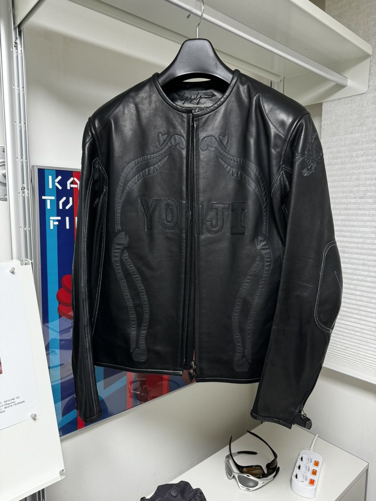 image of Dainese Skull Moto Racing Jacket in Black, Men's (Size Medium)