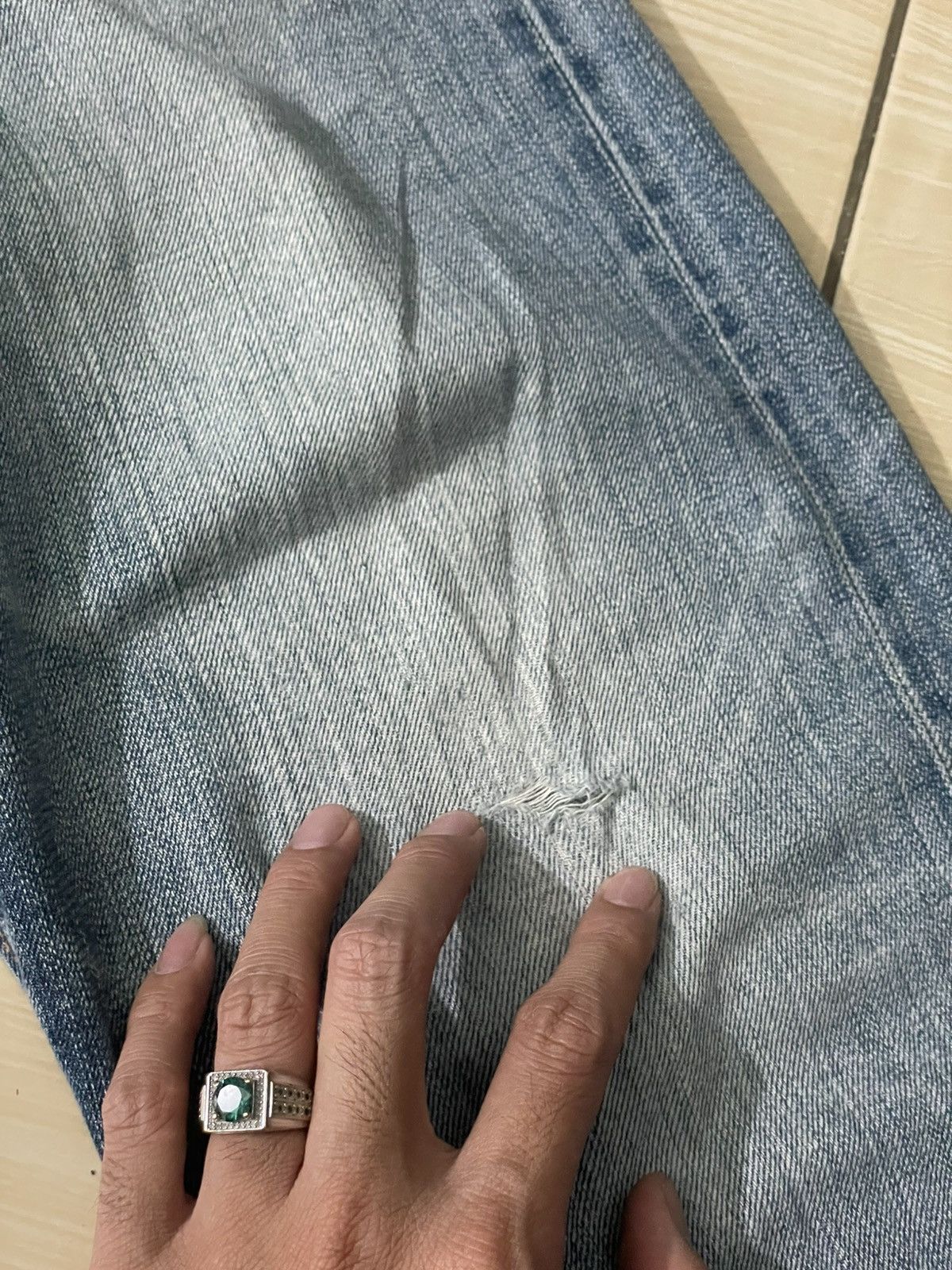 Levi's Vintage Clothing Levis selvedge Made in japan distressed Size US 33 - 15 Thumbnail
