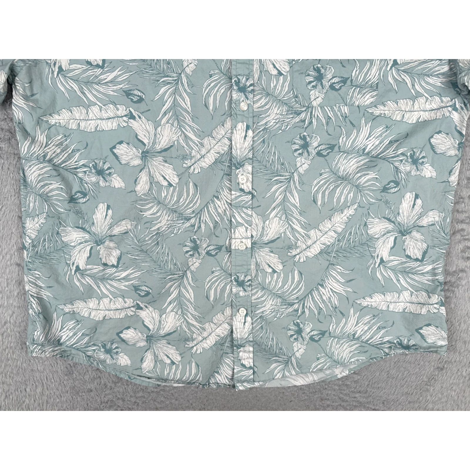 Vintage St. John's Bay Shirt Men 2XL Blue Floral Leaf Hawaiian Cotton Blend Stretch Button-Up Short Sleeve Holiday Casual Mens Size US XXL / EU 58 / 5 - 5 Thumbnail