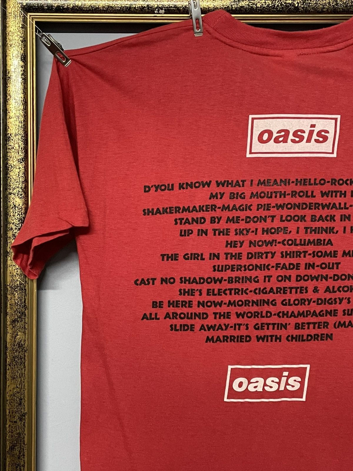 Vintage Vintage 90s Og Oasis Box Logo Top Song Single Stitch Tshirt Size US L / EU 52-54 / 3 - 14 Thumbnail