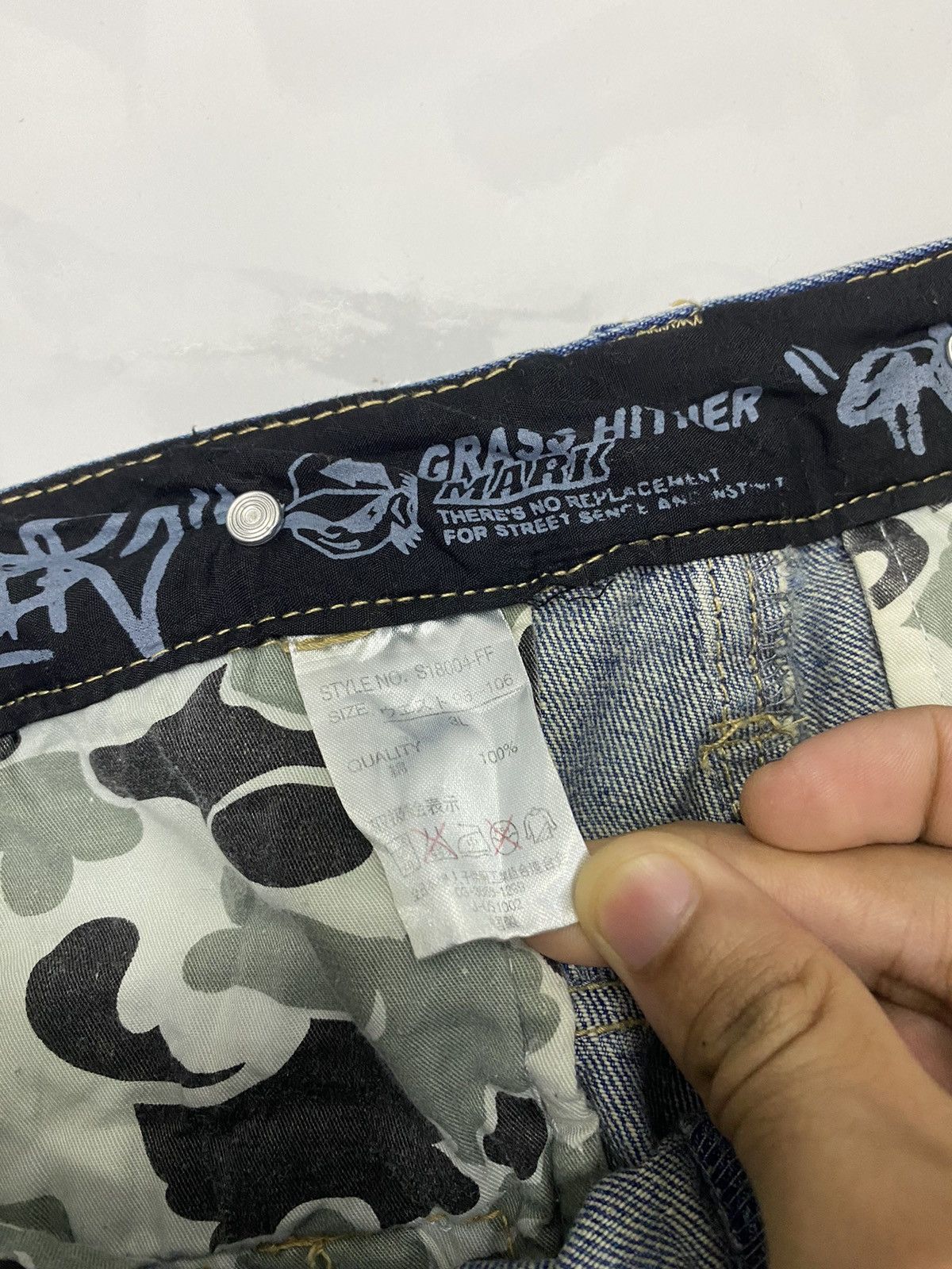 JNCO VINTAGE MARK GRASSHITHER STREETWEAR BAGGY DENIM CARGO JEANS Size US 40 / EU 56 - 10 Thumbnail