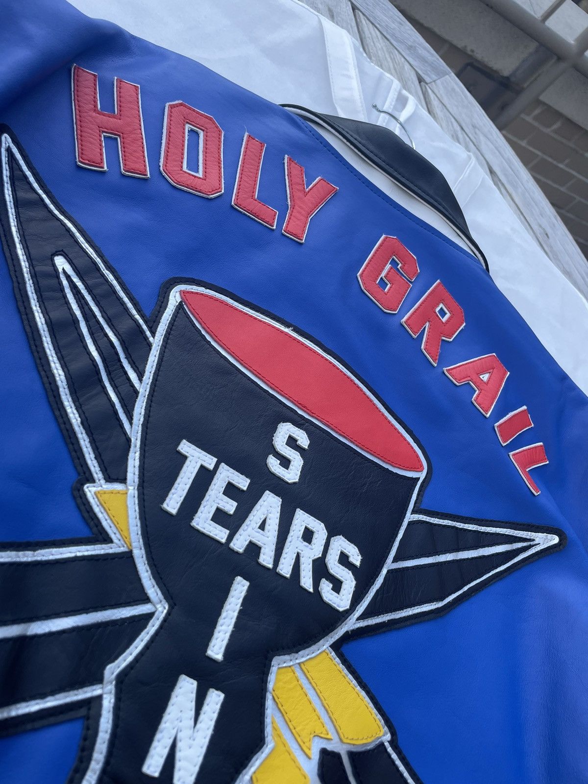 DENIM TEARS × Saint Michael Saint Michael Leather Holy Grail Jacket Size US S / EU 44-46 / 1 - 10 Thumbnail
