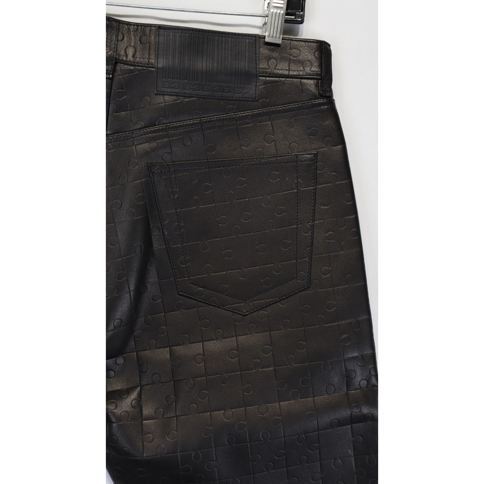 VTMNTS o1rshd1 Puzzle Leather Pants in Noir Black Size US 30 / EU 46 - 13 Thumbnail