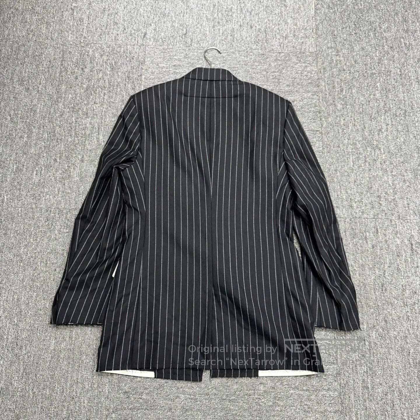 Givenchy Givenchy Vertical striped wool suit jacket| Size 46R - 2 Thumbnail