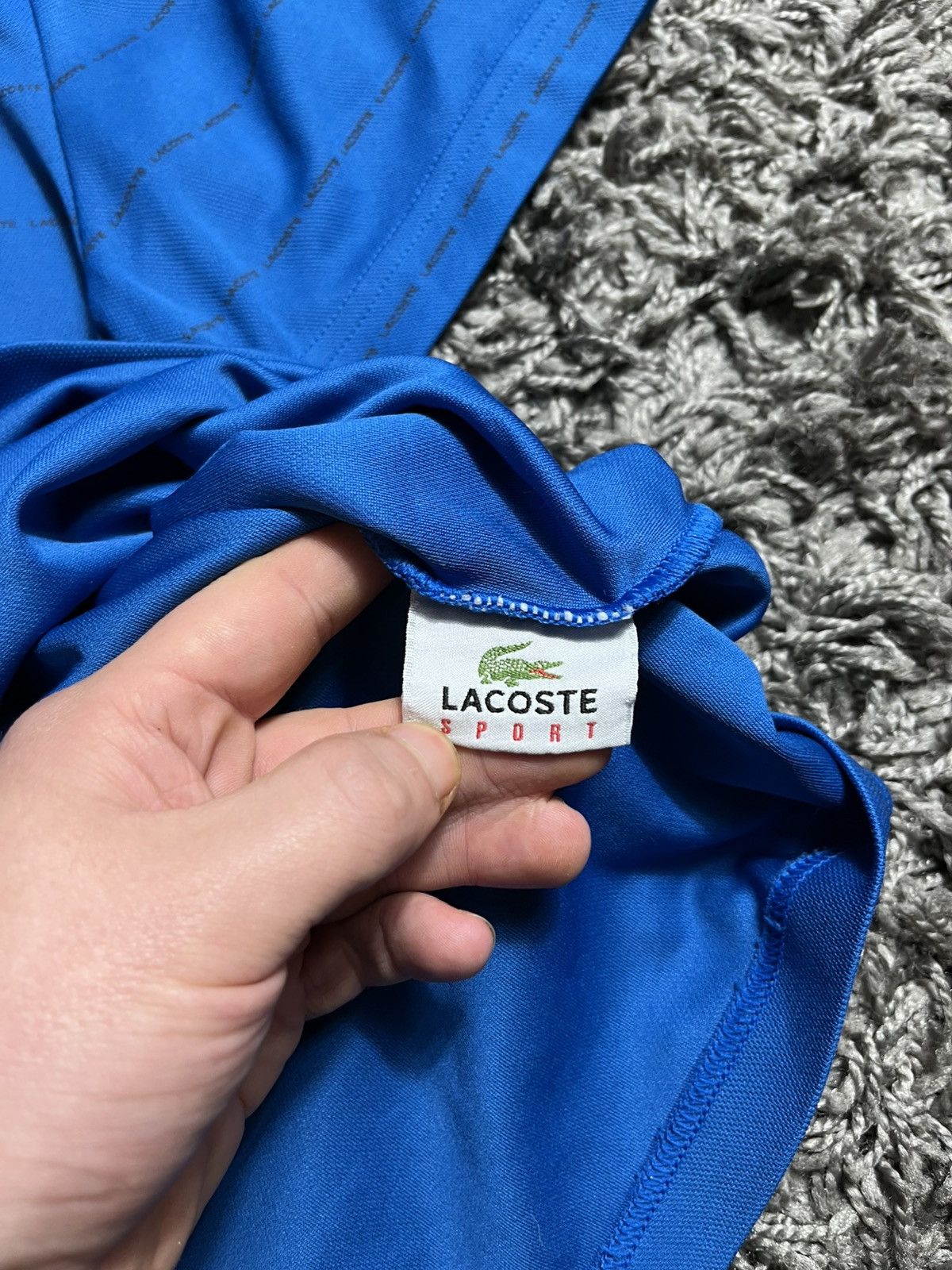 Lacoste × Vintage LACOSTE SPORT VINTAGE 2000s MONOGRAM LINES LOGO POLO SHIRT Size US S / EU 44-46 / 1 - 5 Thumbnail