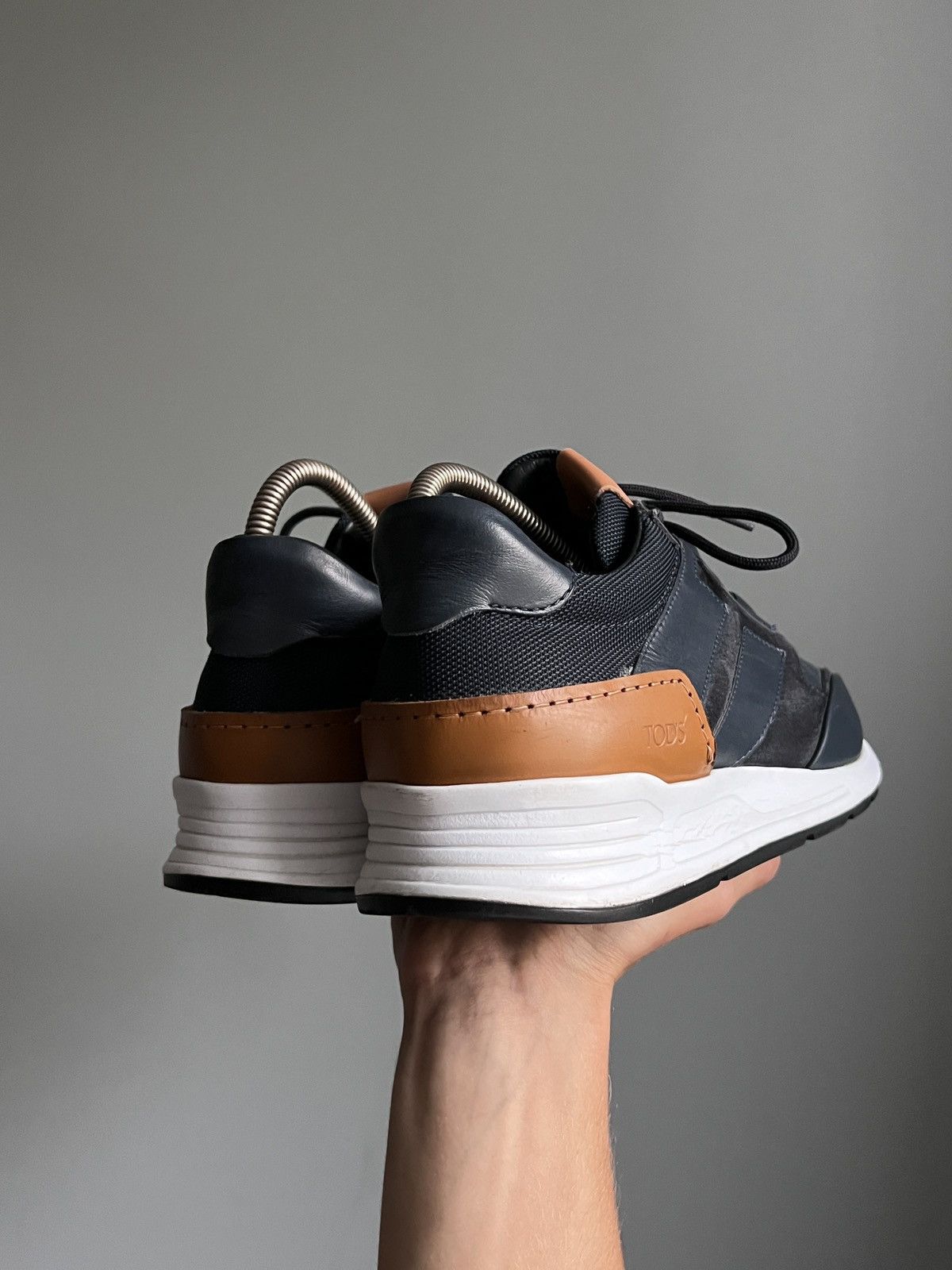 Designer × Tod's Tod’s Navy Blue Leathers Sneakers Size US 10 / EU 43 - 7 Thumbnail