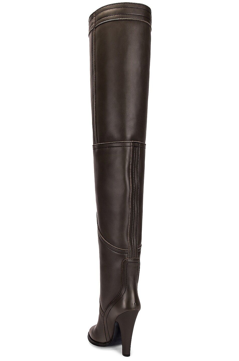 Saint Laurent Paris o1bcso1str0125 Kensington Over The Knee Boots in Dark Grey Size US 7.5 / IT 37.5 - 3 Thumbnail