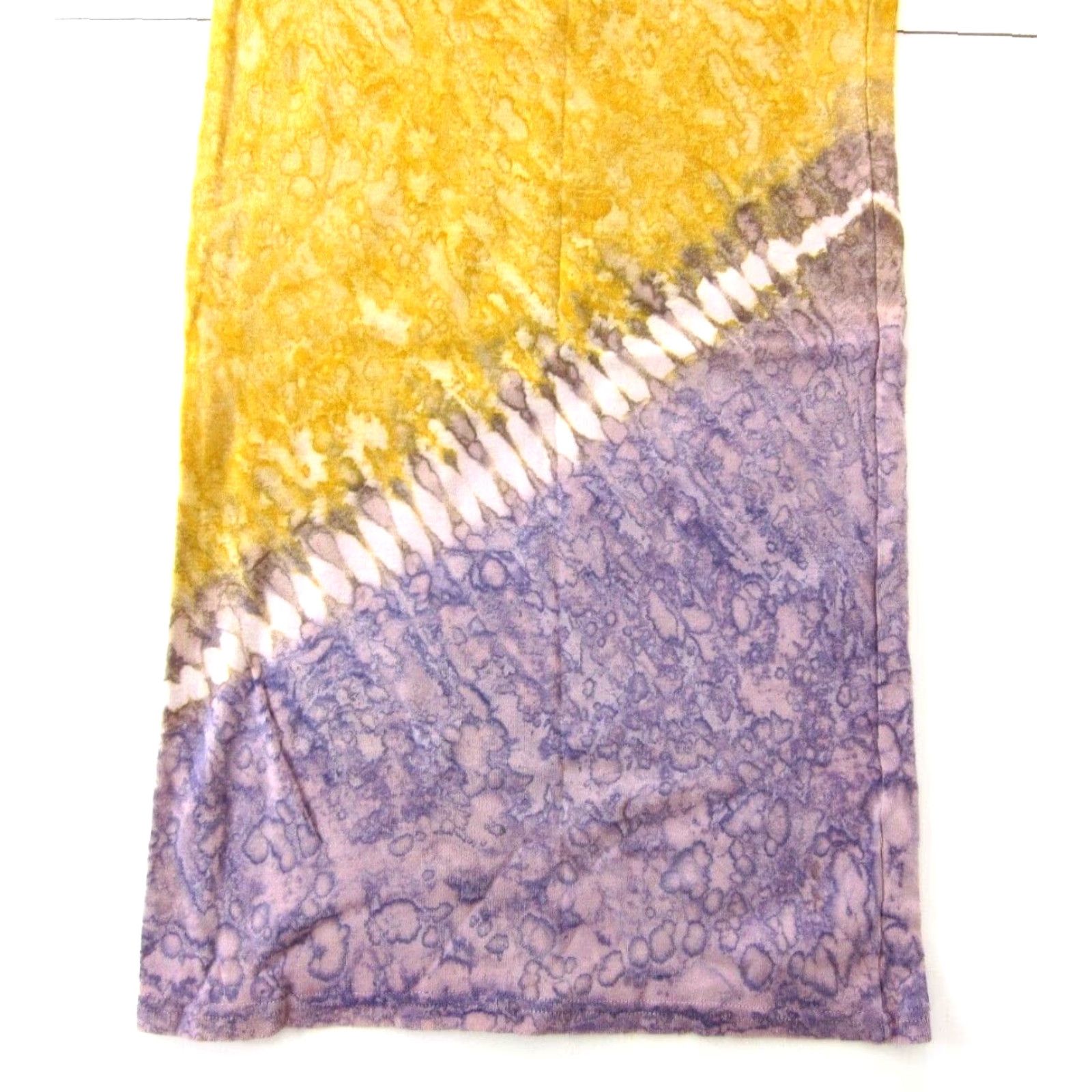 Vintage Vtg Sheesh Connections Nepal Cotton Jersey Yellow Purple Tie Dye Slip Dress M-L Size M / US 6-8 / IT 42-44 - 6 Thumbnail