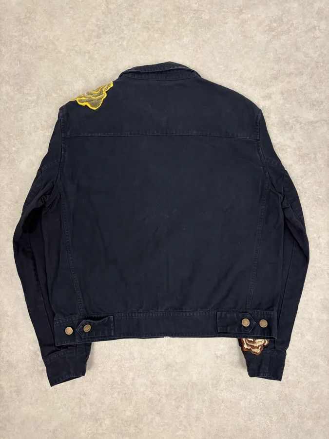 Roberto Cavalli 2000s Roberto Cavalli Navy Embroidered Floral Jacket Size US XS / EU 42 / 0 - 6 Thumbnail