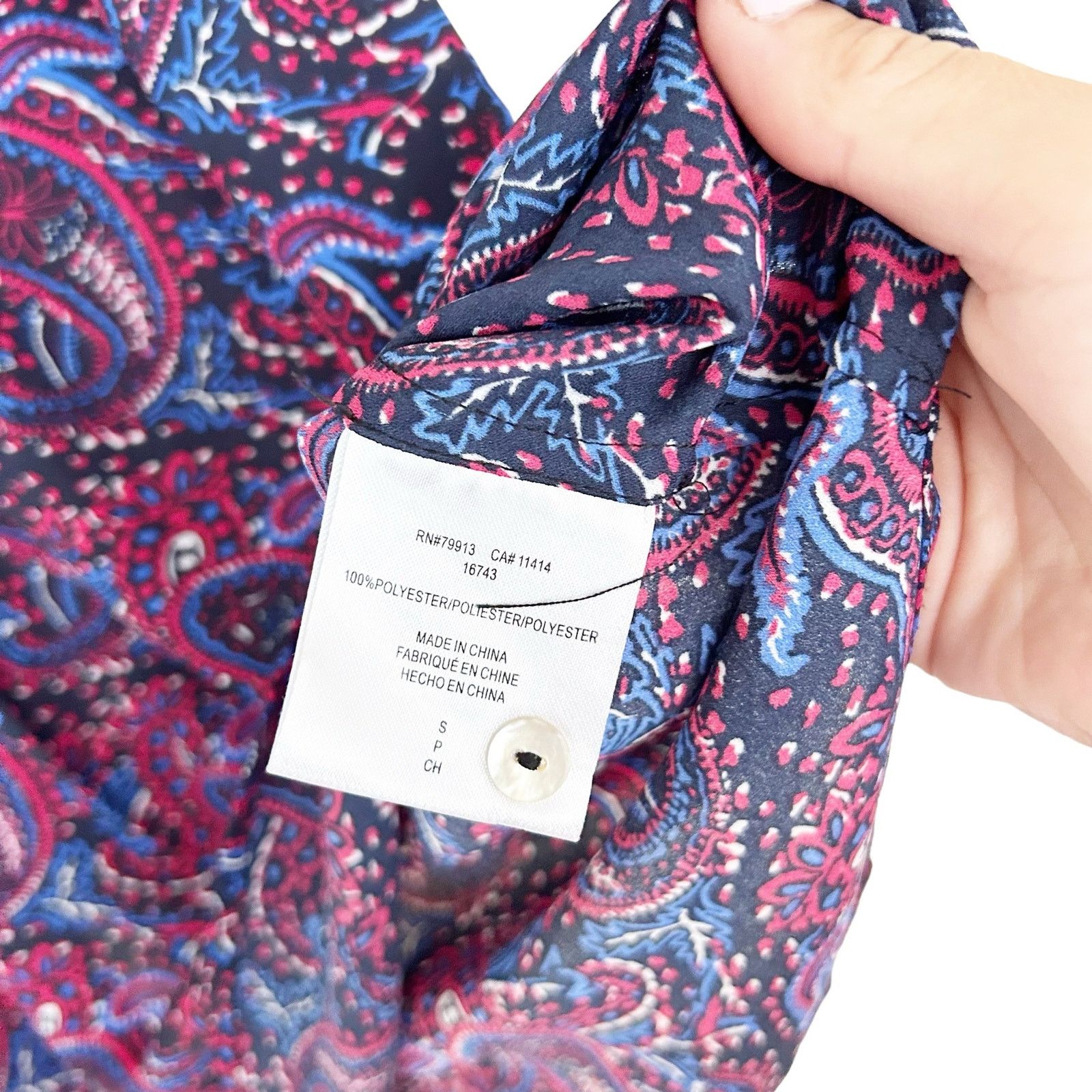 Other Daniel Rainn Blue Pink Paisley Sleeveless Blouse Tank Top S Size S / US 4 / IT 40 - 3 Thumbnail