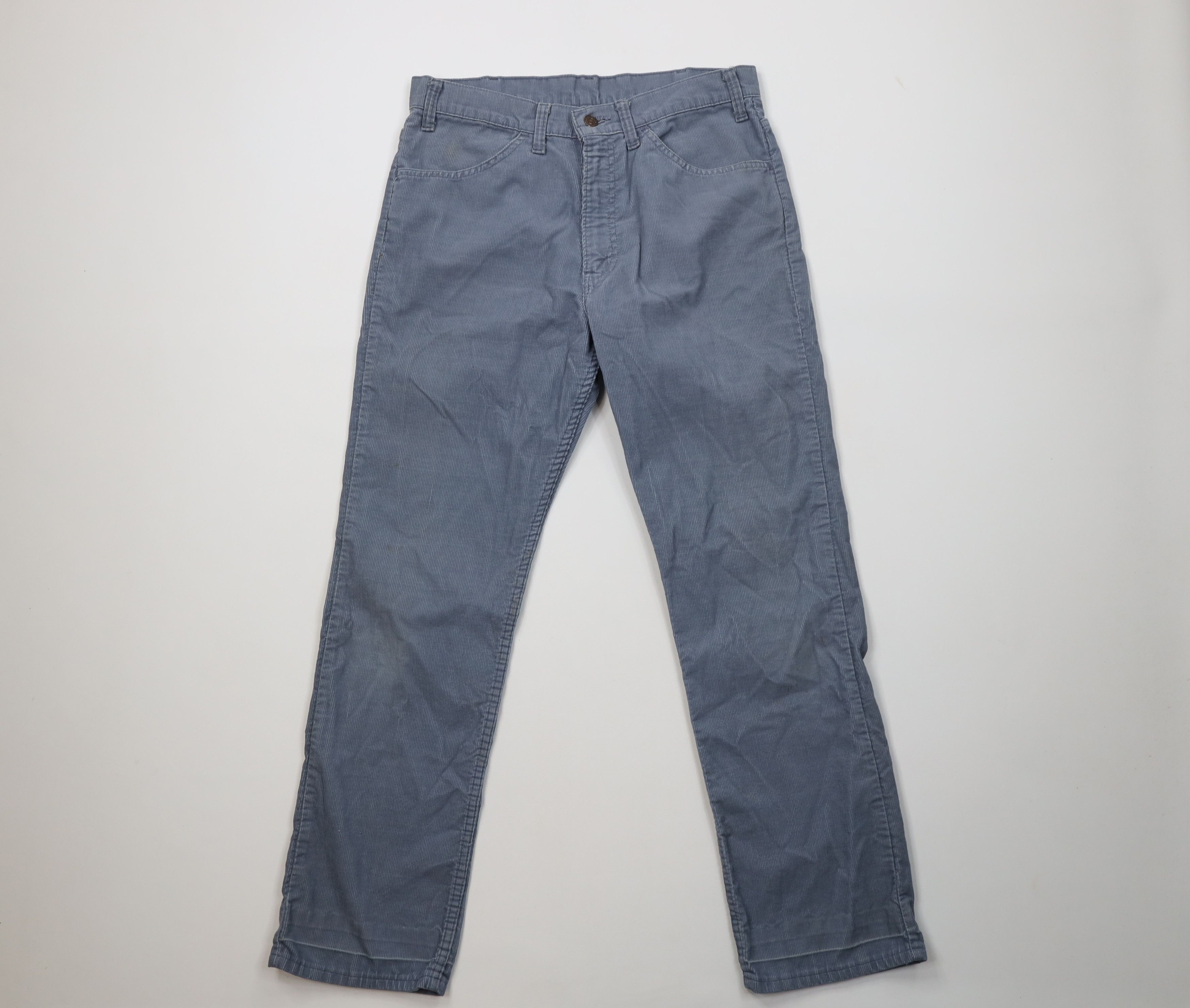 Levi's Vintage 70s Levis 501 Original Fit Corduroy Pants Blue USA Size US 34 / EU 50 - 1 Thumbnail