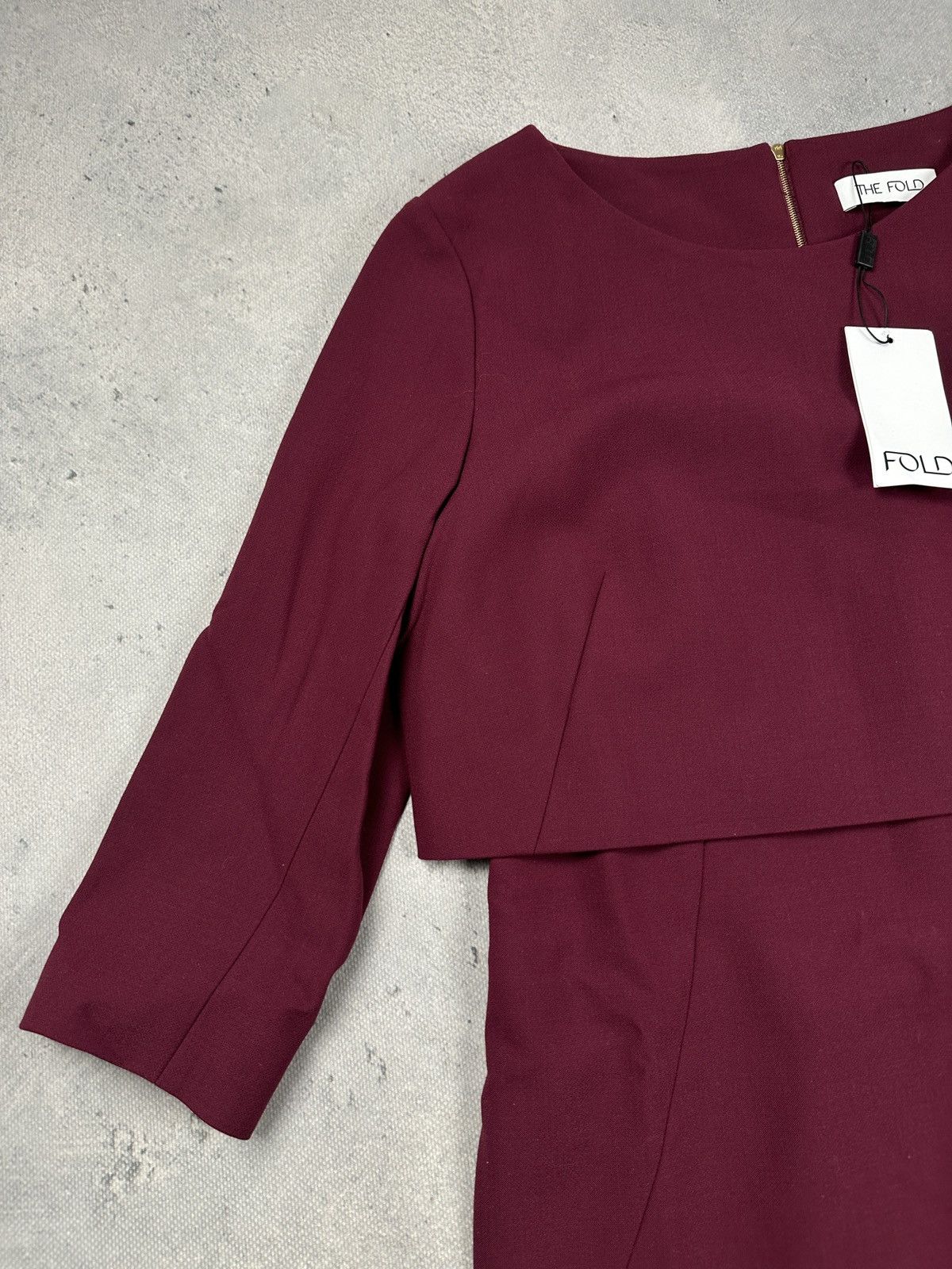 Other The Fold London Northcote Plum Midi Dress Minimal Luxury Lux Size L / US 10 / IT 46 - 15 Thumbnail