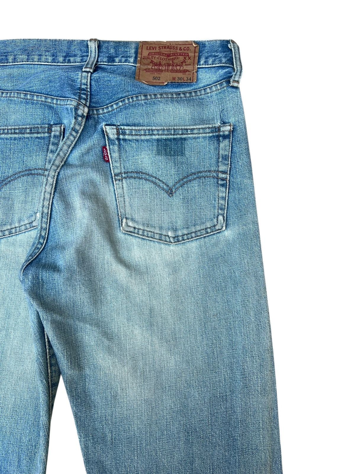 Levi's 1993 Levi’s 502 XX Big E Fade Aging Mud Denim Selvedge Jeans Size US 30 / EU 46 - 19 Thumbnail