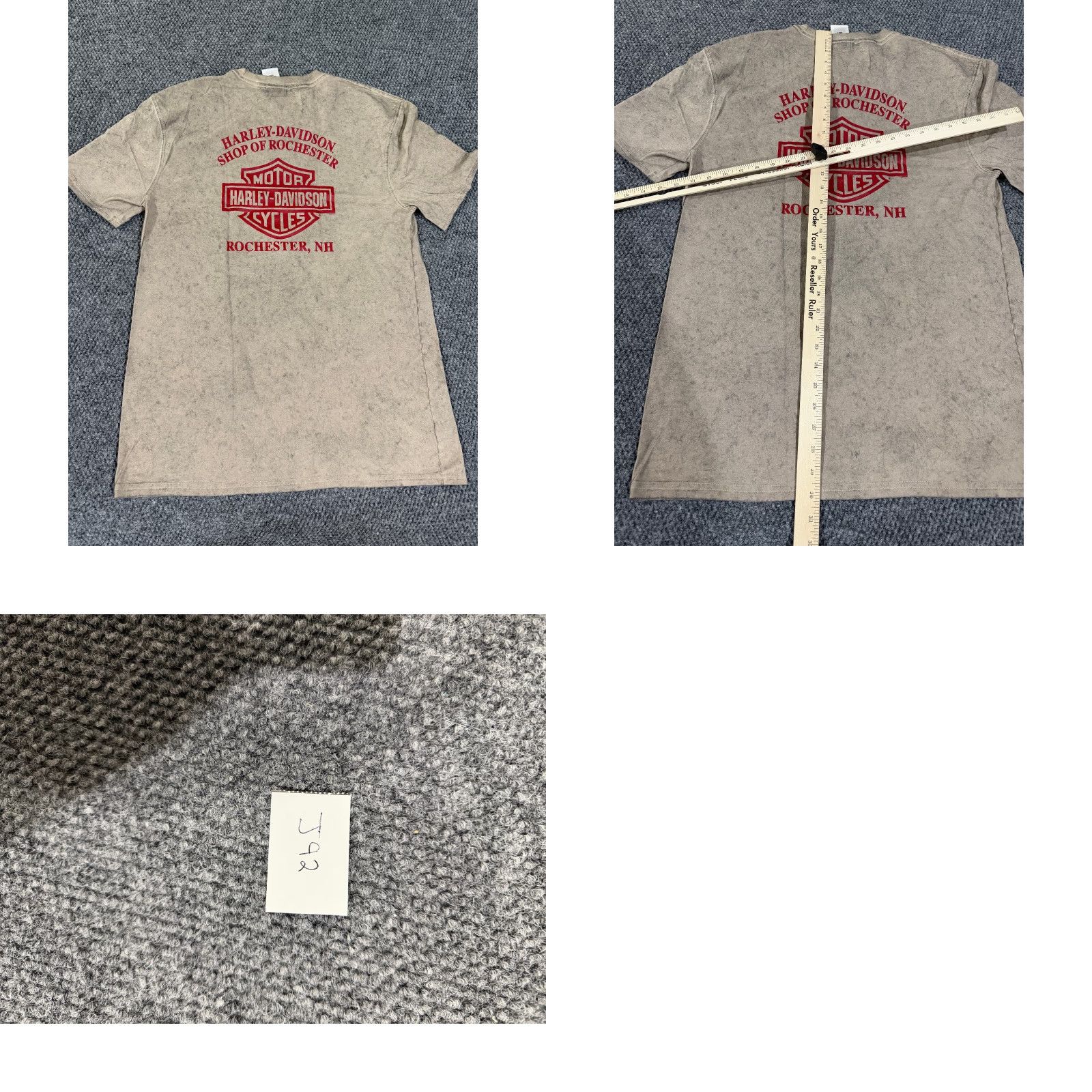 Harley Davidson Harley-Davidson T-Shirt Mens Large Tan Beige Graphic Print Motorcycle Biker Rochester NH City Casual Crew Neck Short Sleeve Vintage: No Size US L / EU 52-54 / 3 - 8 Thumbnail