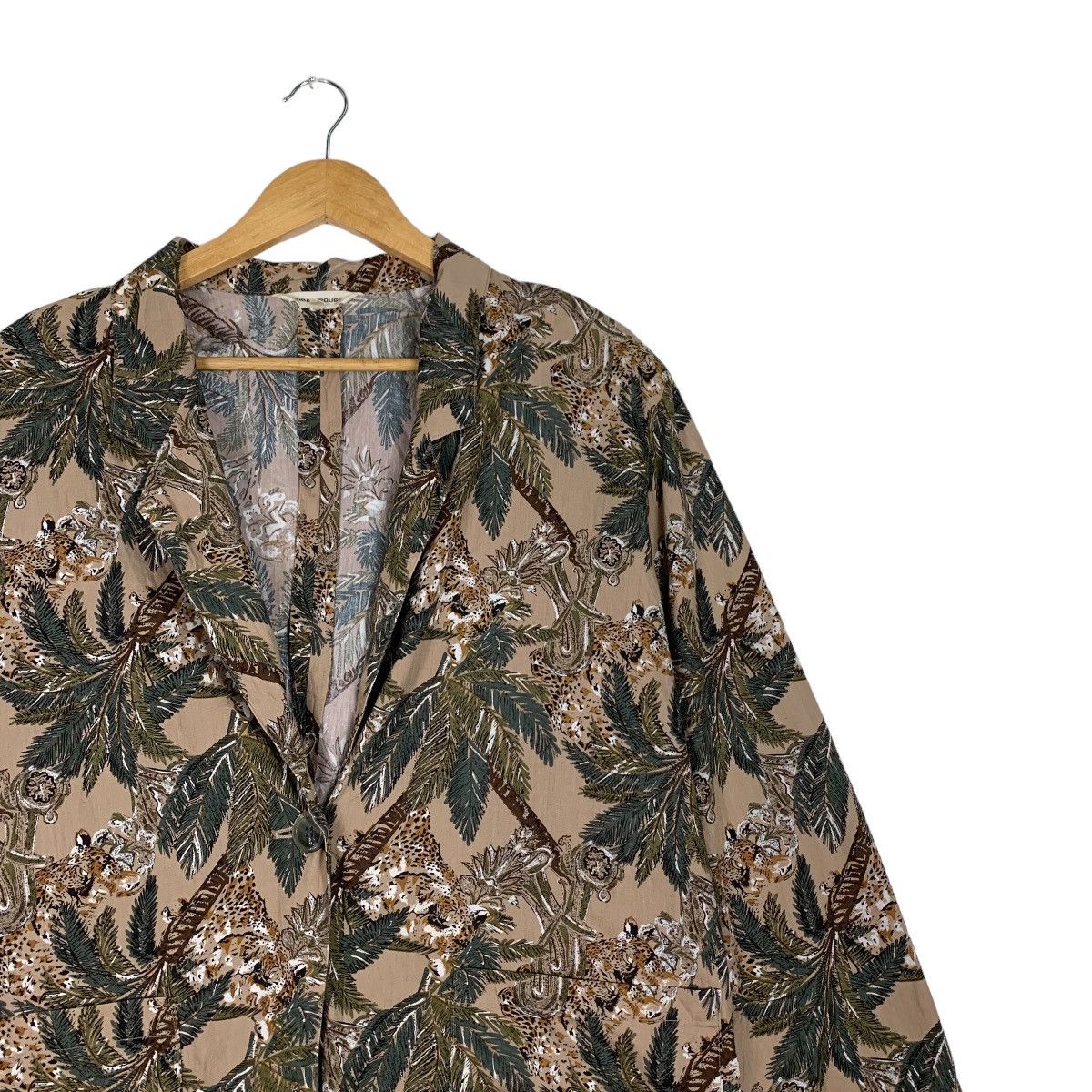 Vintage RUBAN ROUGE Motif Tree Design Casual Jacket #1016-C46 Size L / US 10 / IT 46 - 5 Thumbnail