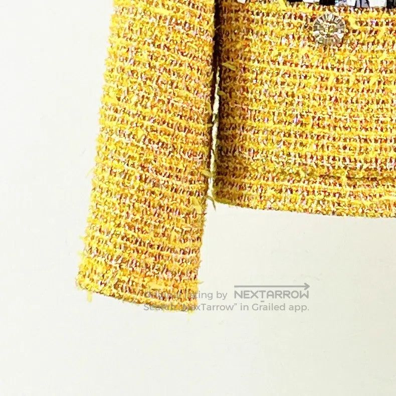 Chanel Chanel 23C golden yellow thick flower tweed coat Size XS / US 0-2 / IT 36-38 - 4 Thumbnail