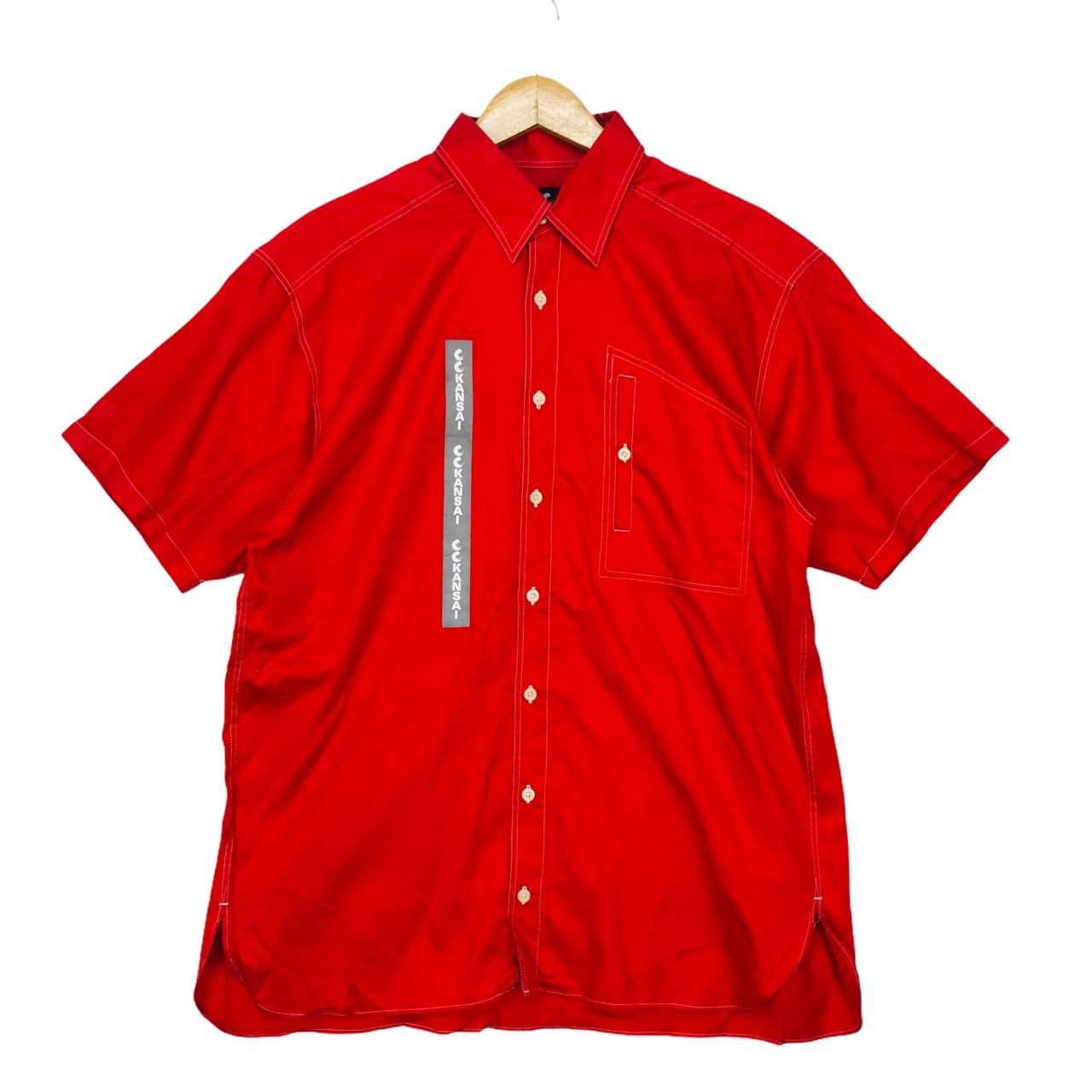 Japanese Brand Vtg Japanese Brand CC KANSAI Short Sleeve Button Up Shirt Size US XL / EU 56 / 4 - 1 Thumbnail
