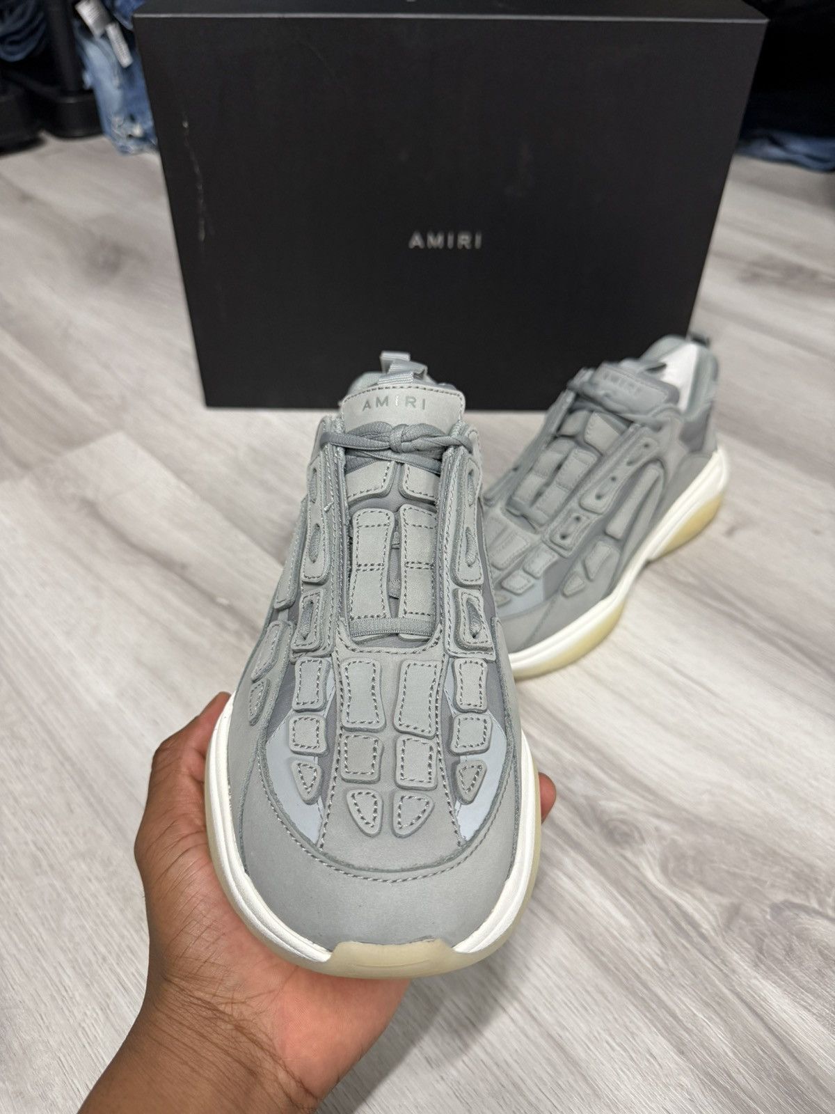 Amiri Amiri Bone Runner Grey Sneakers Size US 9 / EU 42 - 2 Thumbnail