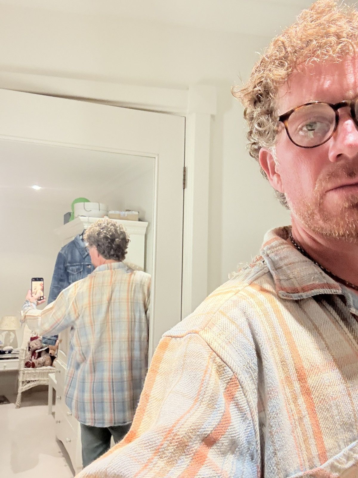 Gallery Dept. Gallery Dept Marley Distressed Checked Cotton-Flannel Shirt Size US XL / EU 56 / 4 - 12 Thumbnail
