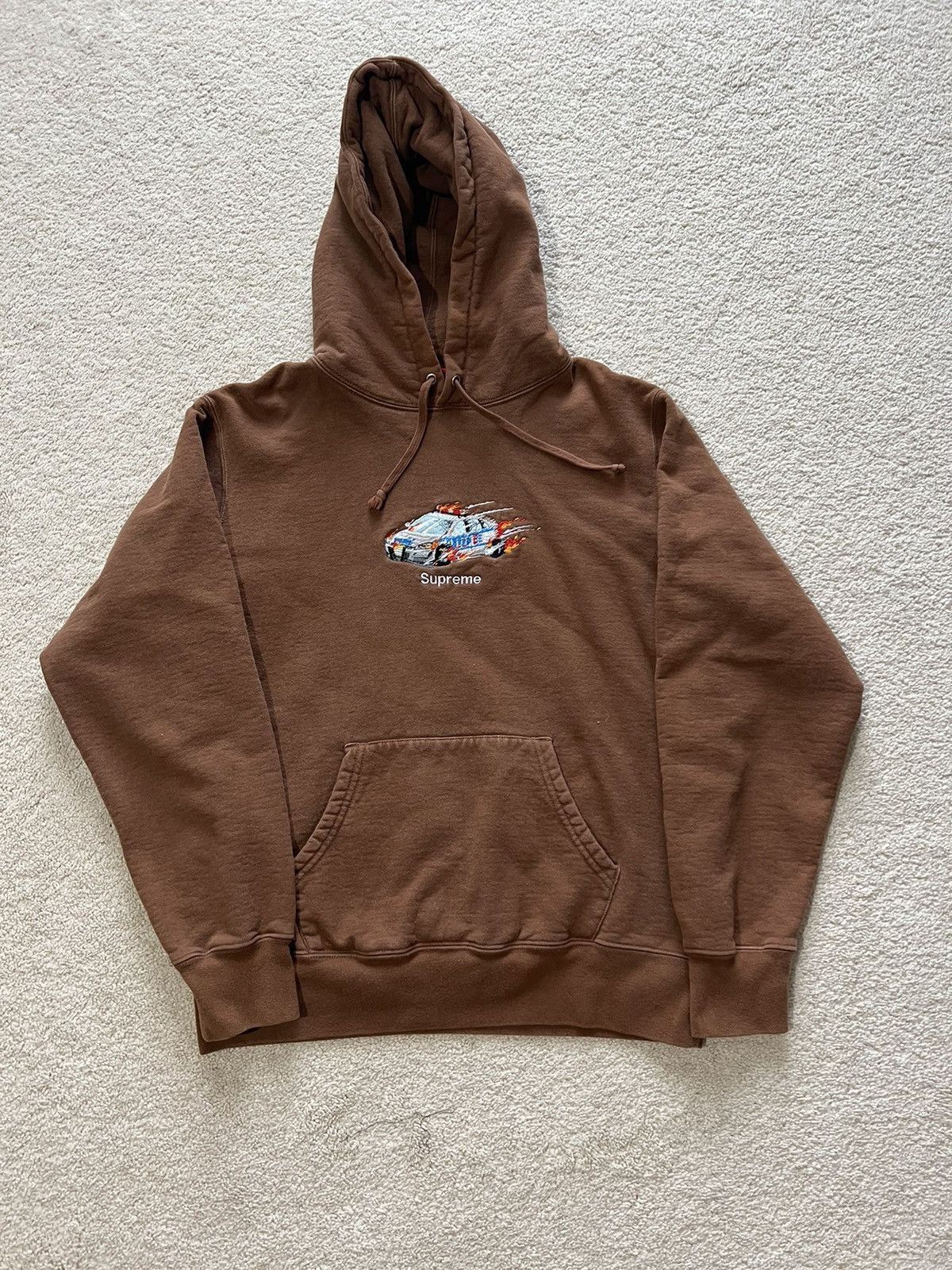 supreme Cop Car Hooded Sweatshirt Brown - rabassa.eu