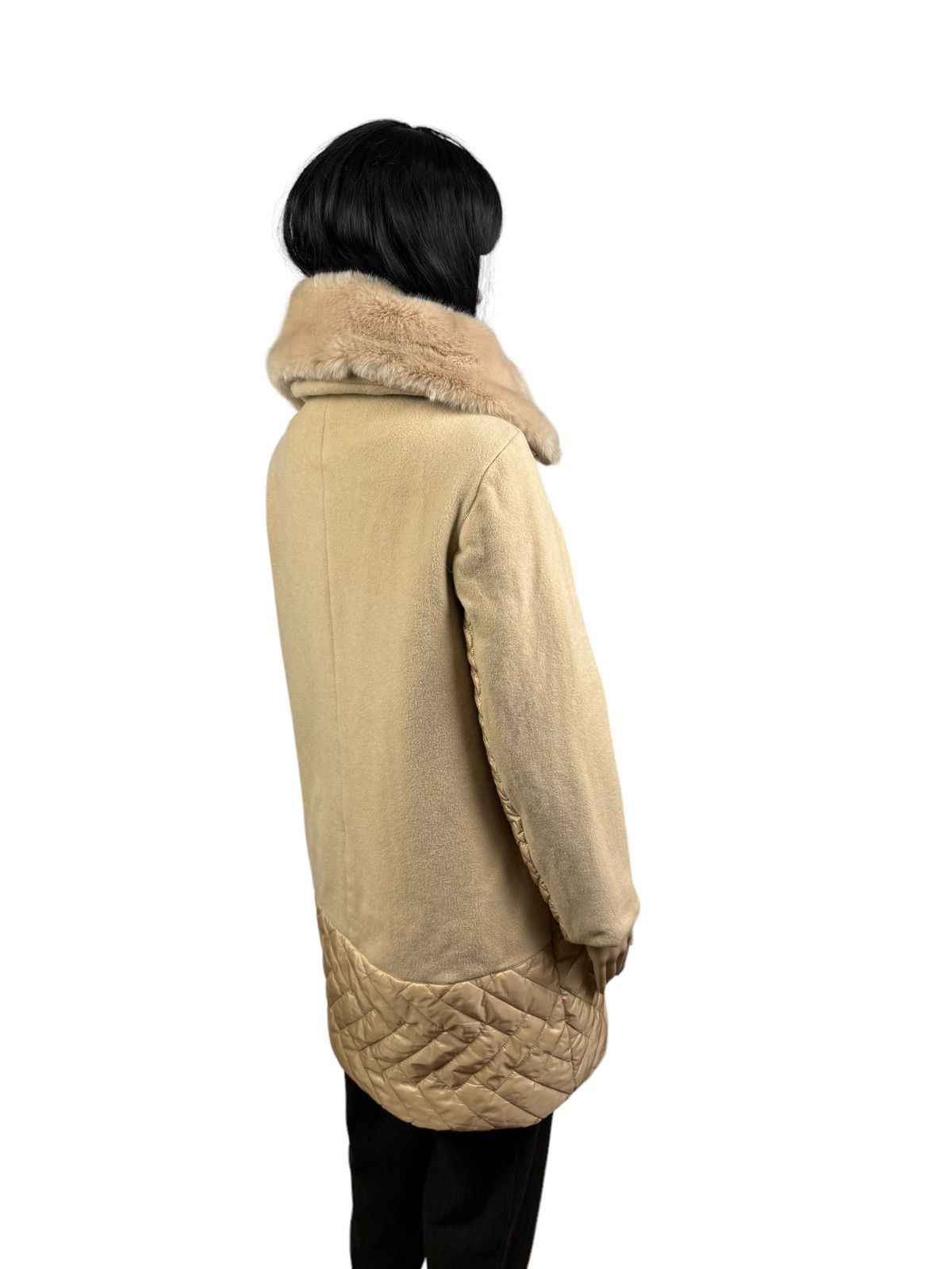 Marella Marella Quilted Wool Coat Fur Trim size IT 42 US 6 Size M / US 6-8 / IT 42-44 - 11 Thumbnail