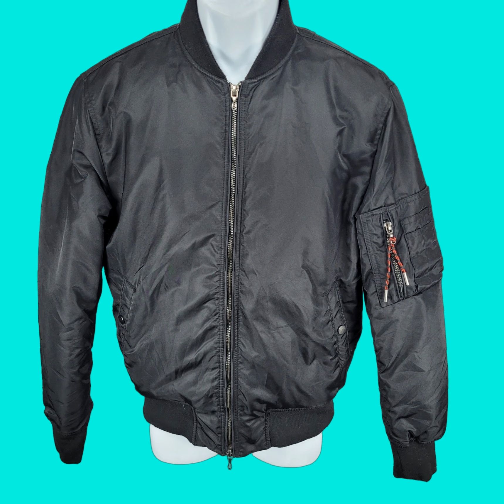 McGregor August Mcgregor Jacket Mens Black Nylon Full Zip Inner Pocket Bomber Size S Size US S / EU 44-46 / 1 - 1 Thumbnail