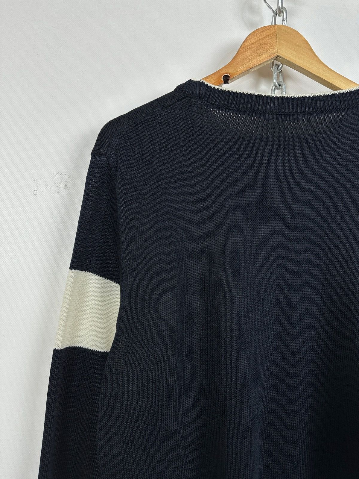 Diesel Vintage Diesel Y2K Big Logo Navy Blue Knit Sweater Size US L / EU 52-54 / 3 - 13 Thumbnail