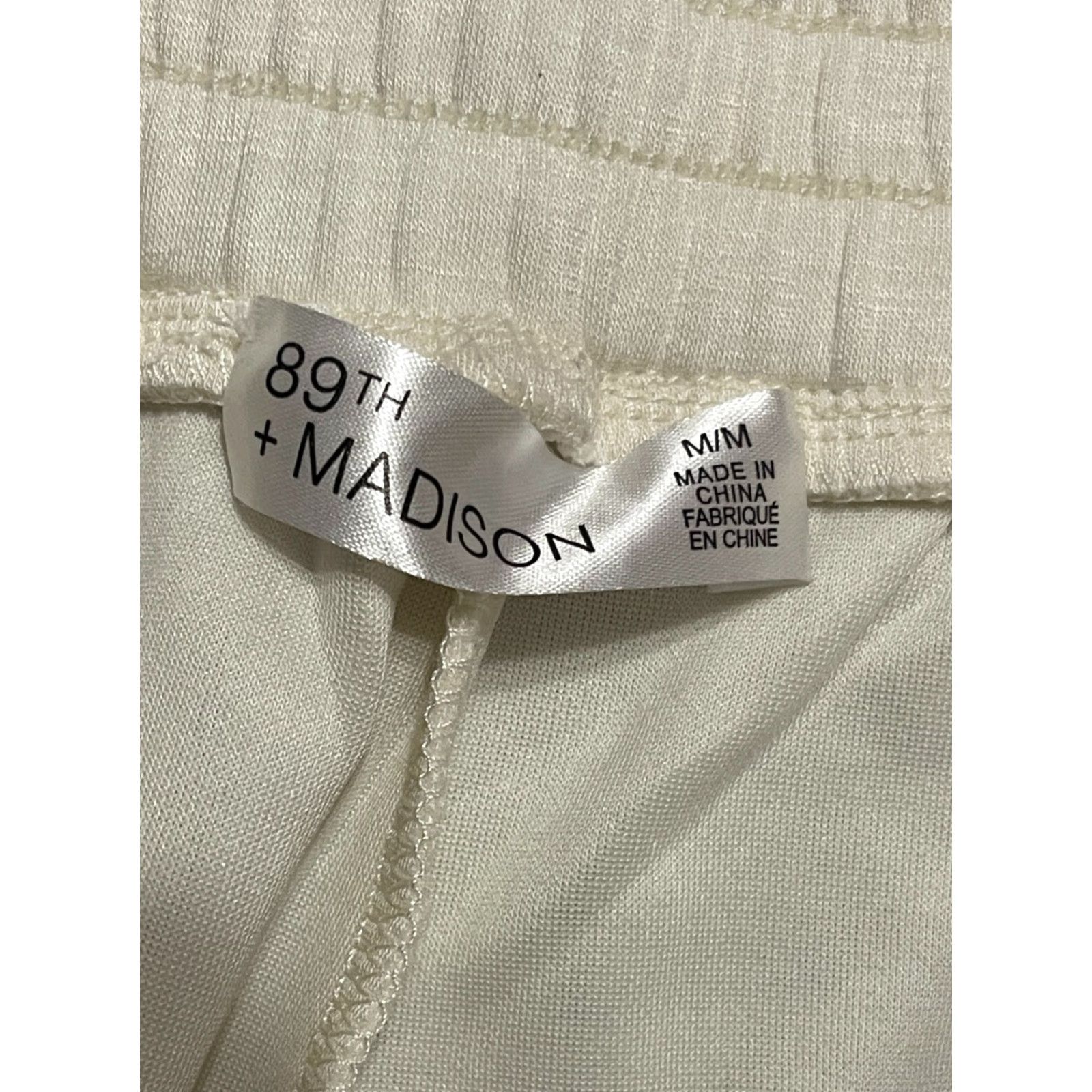 Vintage 89th & Madison Pants Women Sweatpants, Size M, White, Elastic Waist, Casual, Regular Fit, Inseam 28 in, 89th & Madison Size 32" / US 10 / IT 46 - 7 Thumbnail