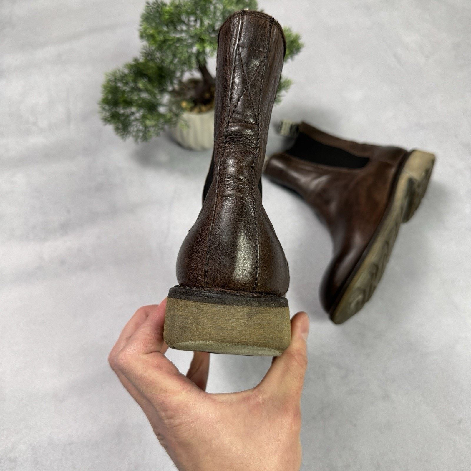 Dirk Bikkembergs Vintage Dirk Bikkembergs Brown Leather Chelsea Boots Size US 8 / IT 38 - 9 Thumbnail
