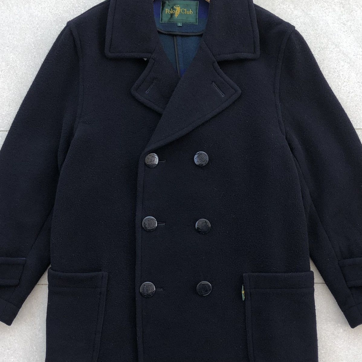 Beverly Hills Polo Club Vintage Polo Club Navy Blue Wool Peacoat Jacket Size US L / EU 52-54 / 3 - 2 Thumbnail