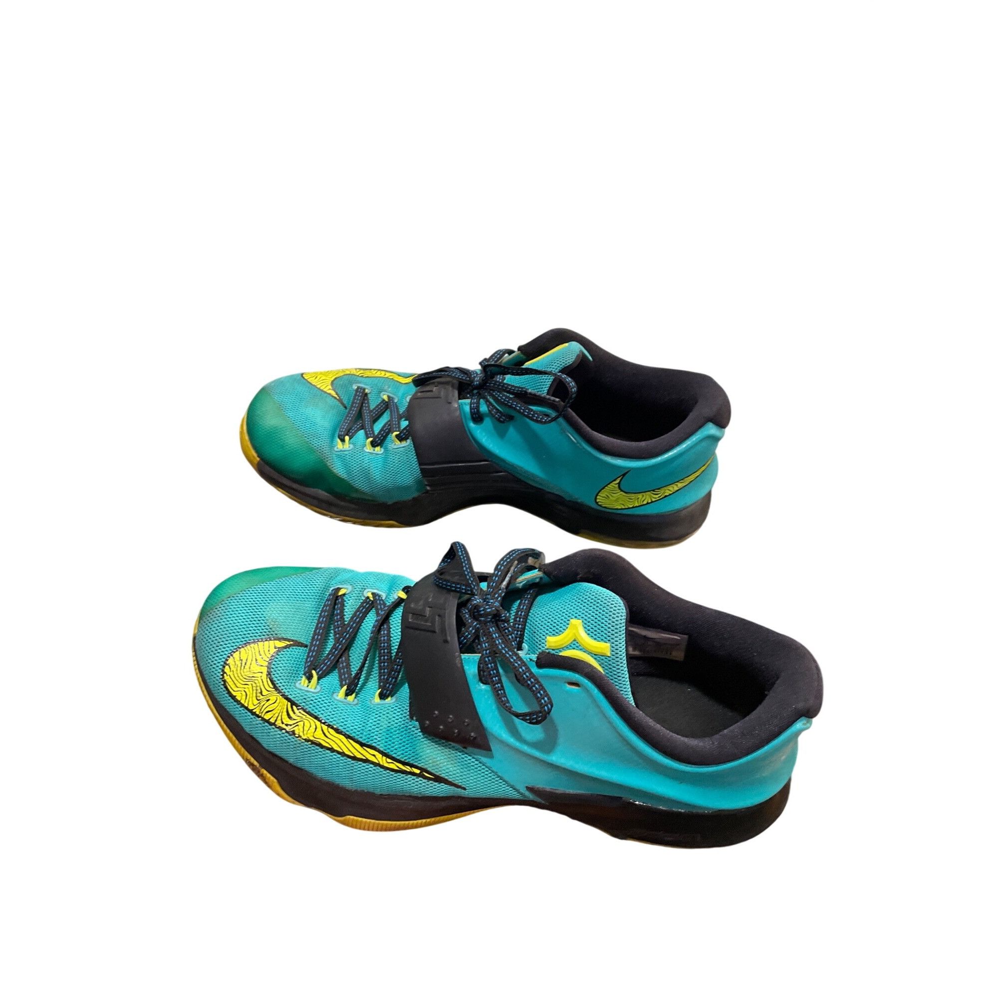 Nike Nike 653996-370 KD 7 Uprising teal volt mens low bb sneakers Size US 12 / EU 45 - 4 Thumbnail