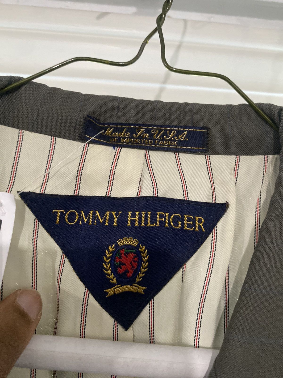 Tommy Hilfiger × Vintage Tommy Hilfiger Vintage Pinstripe suit jacket size 44 Size 44L - 3 Thumbnail